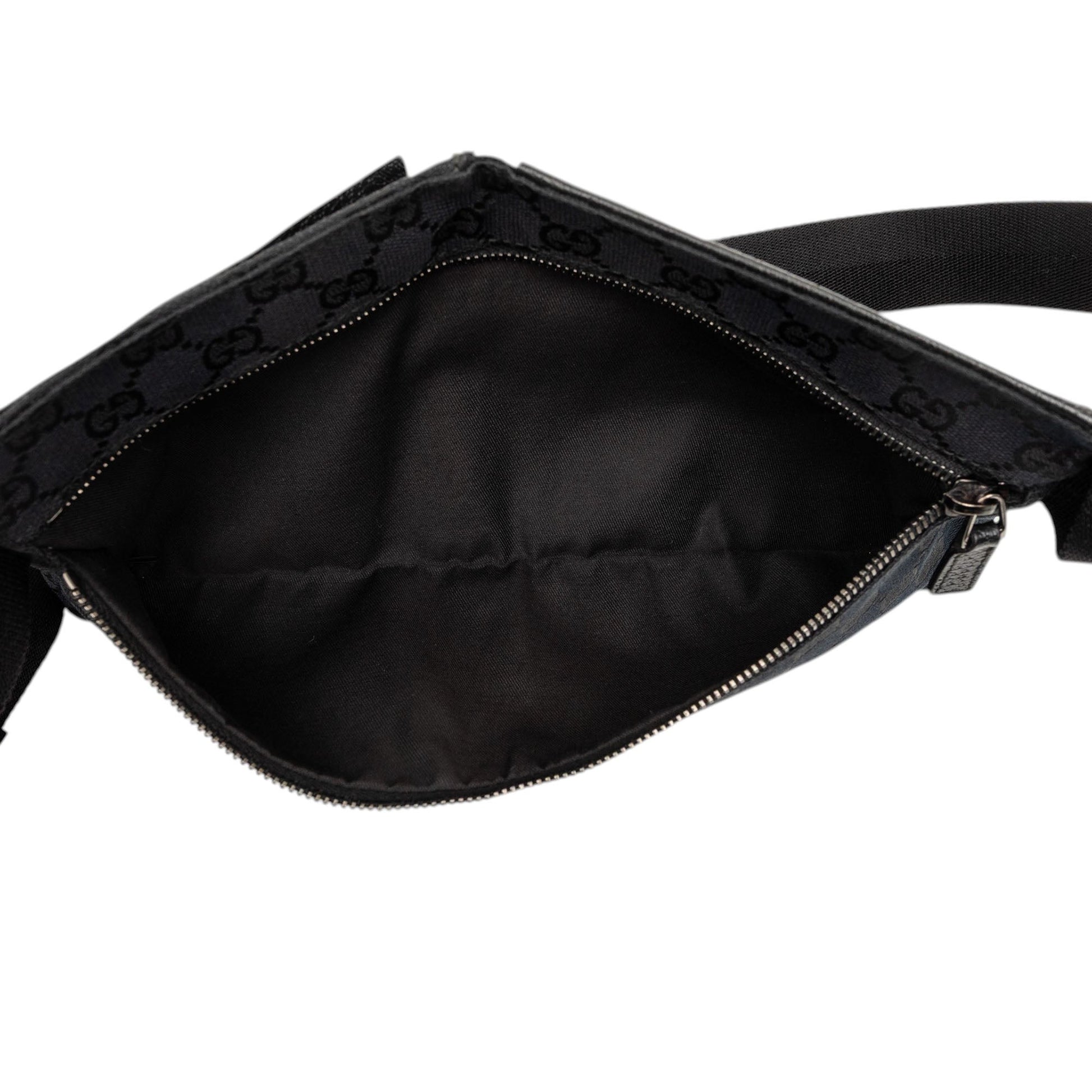 Gucci GG Canvas Double Pocket Belt Bag