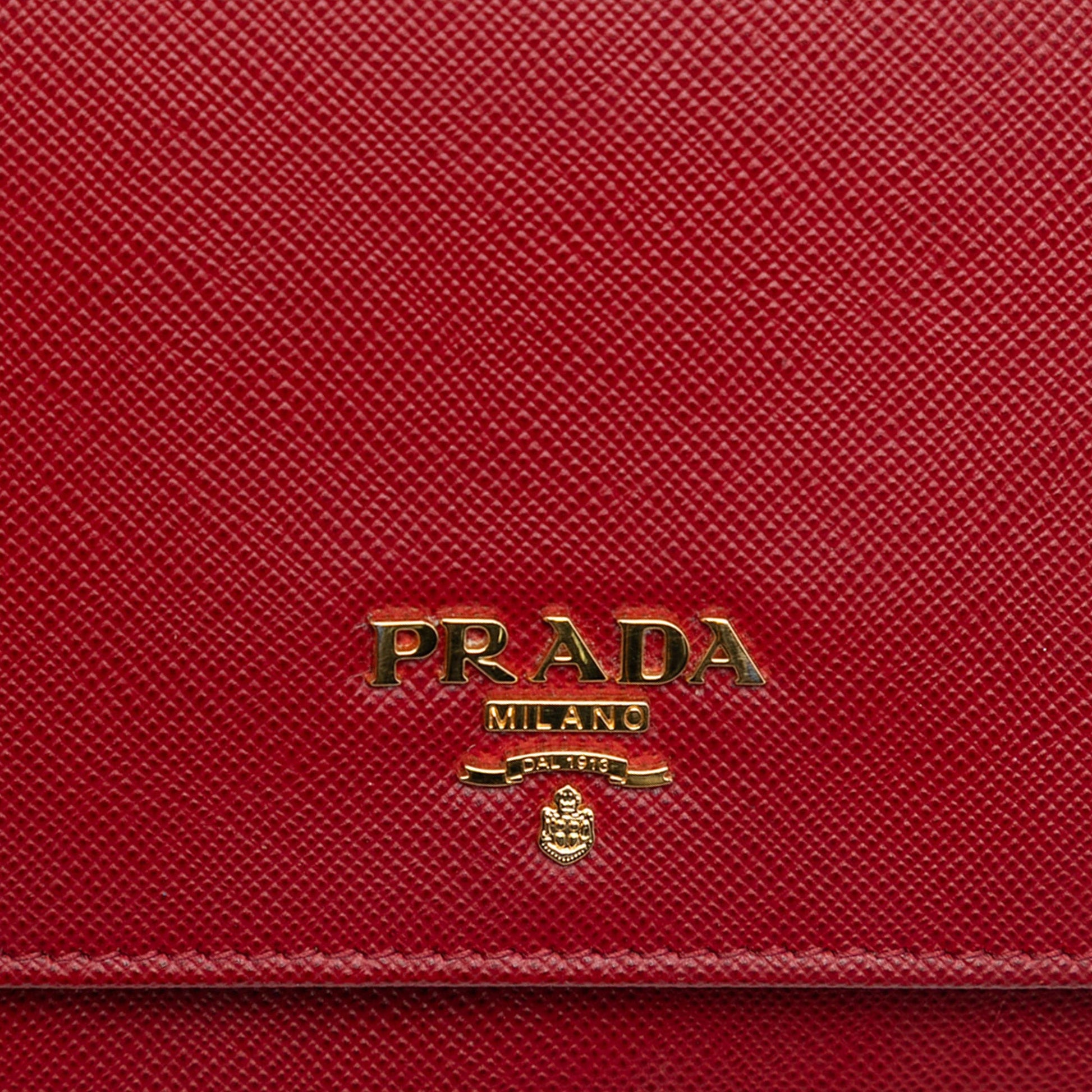 Prada Saffiano Leather Wallet on Chain