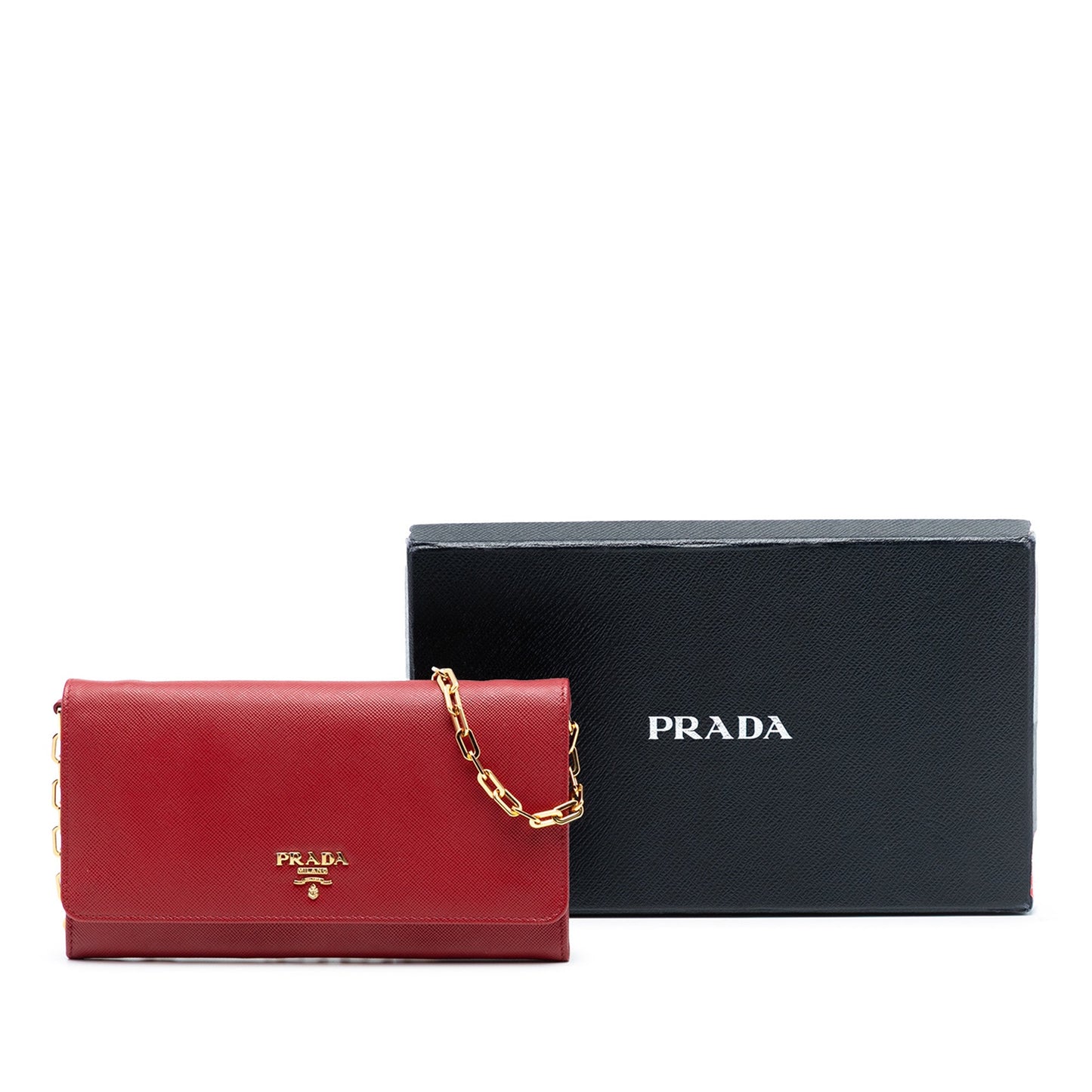Prada Saffiano Leather Wallet on Chain