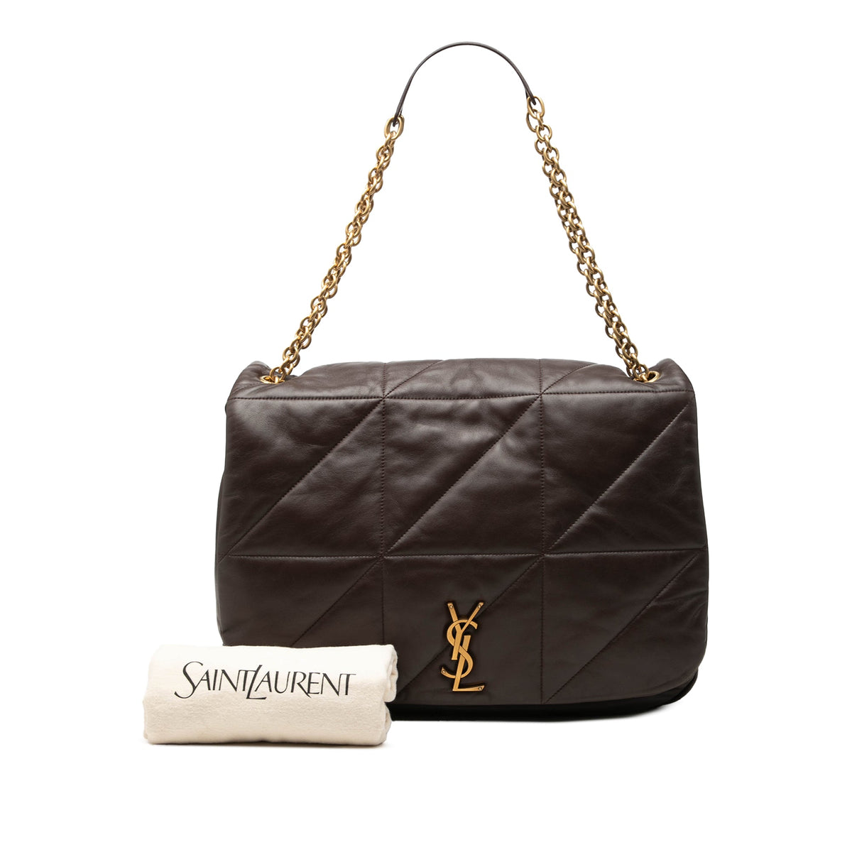 Saint Laurent Large Quilted Lambskin Jamie 4.3 Shoulder Bag — Brown