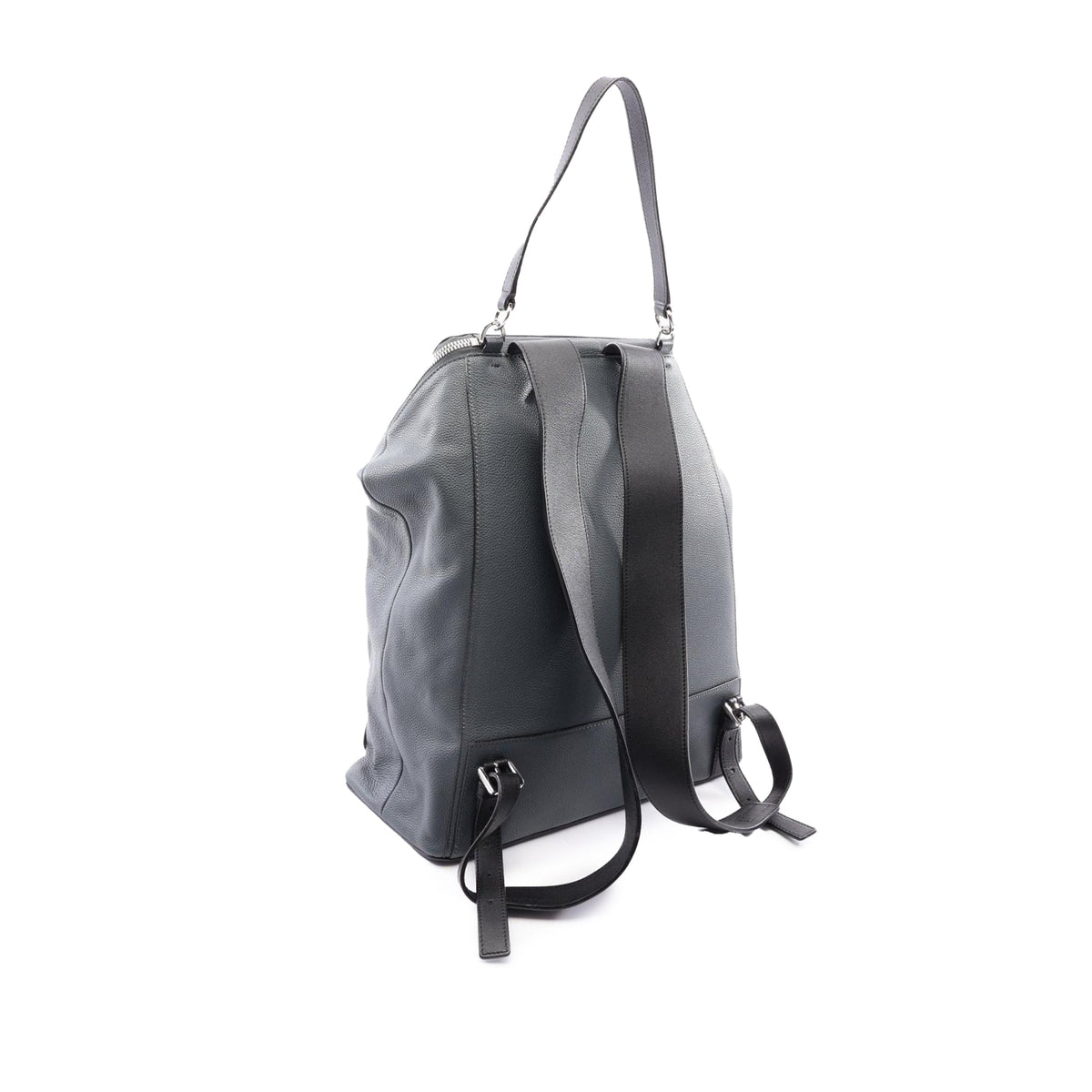 LOEWE Large Leather Goya Backpack — Blue
