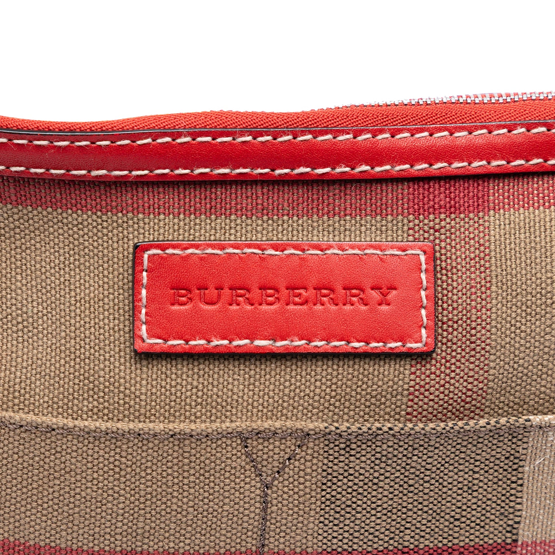 Burberry Medium Mega Check Canvas Ashby Bucket Bag