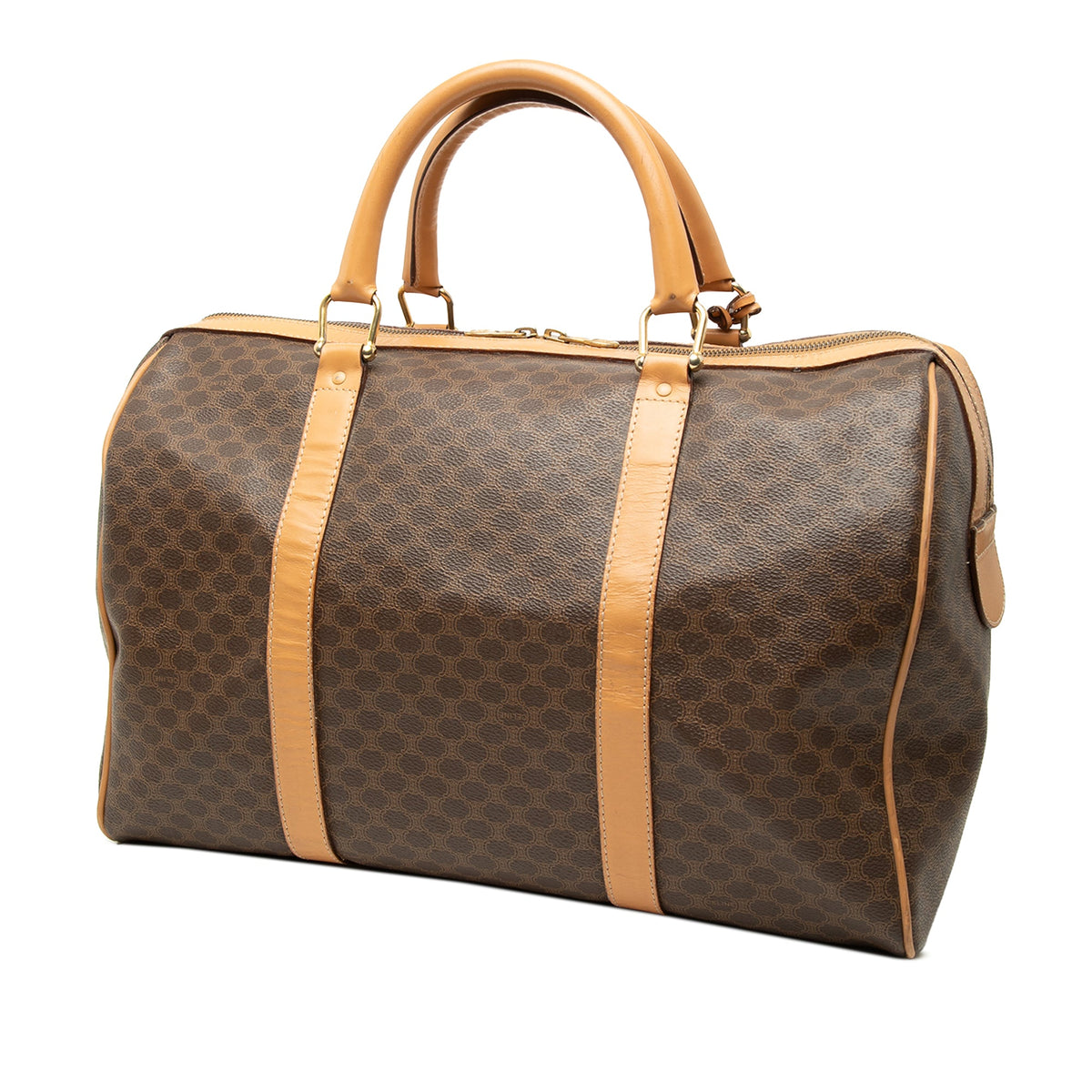 Celine Macadam Coated Canvas Boston Bag