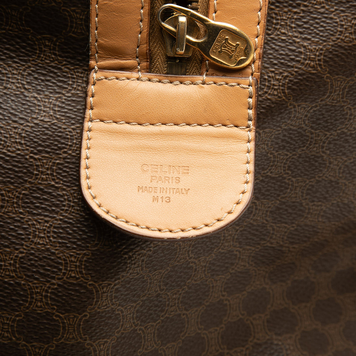 Celine Macadam Coated Canvas Boston Bag
