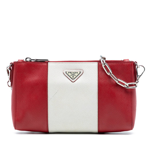Prada Bicolor Saffiano Lux Crossbody