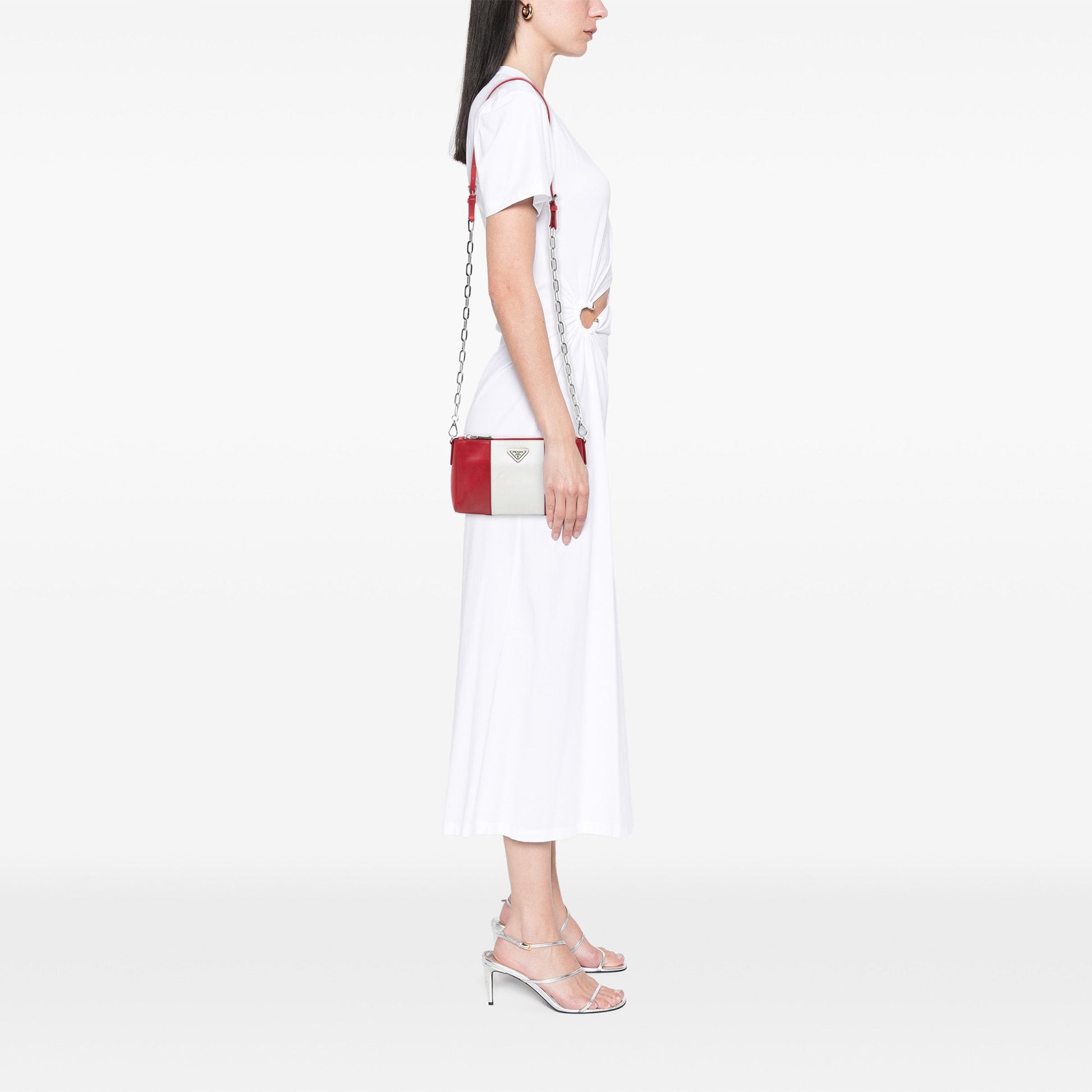 Prada Bicolor Saffiano Lux Crossbody