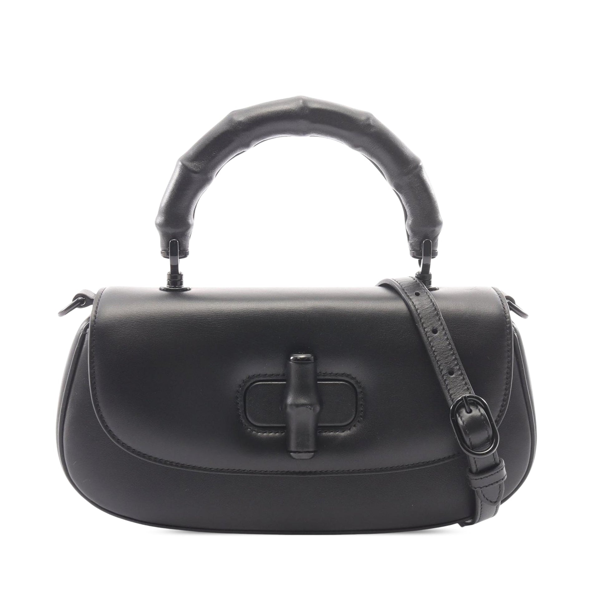 Gucci Small Calfskin Bamboo Diva Top Handle Bag