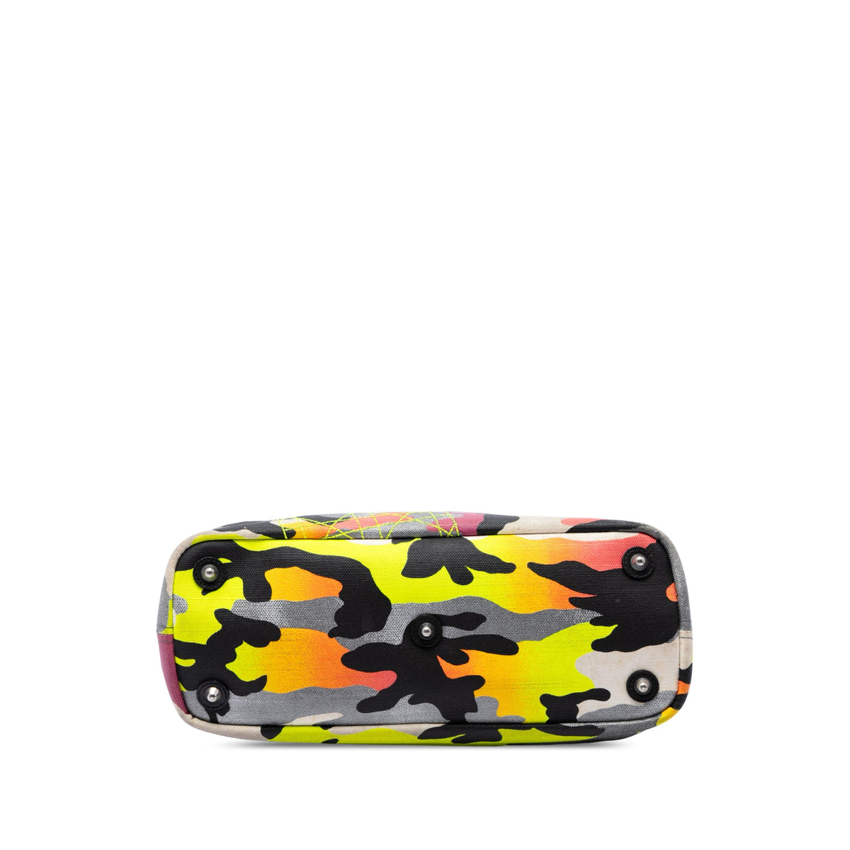 Dior Anselm Reyle Medium Canvas Camouflage Tote — Yellow