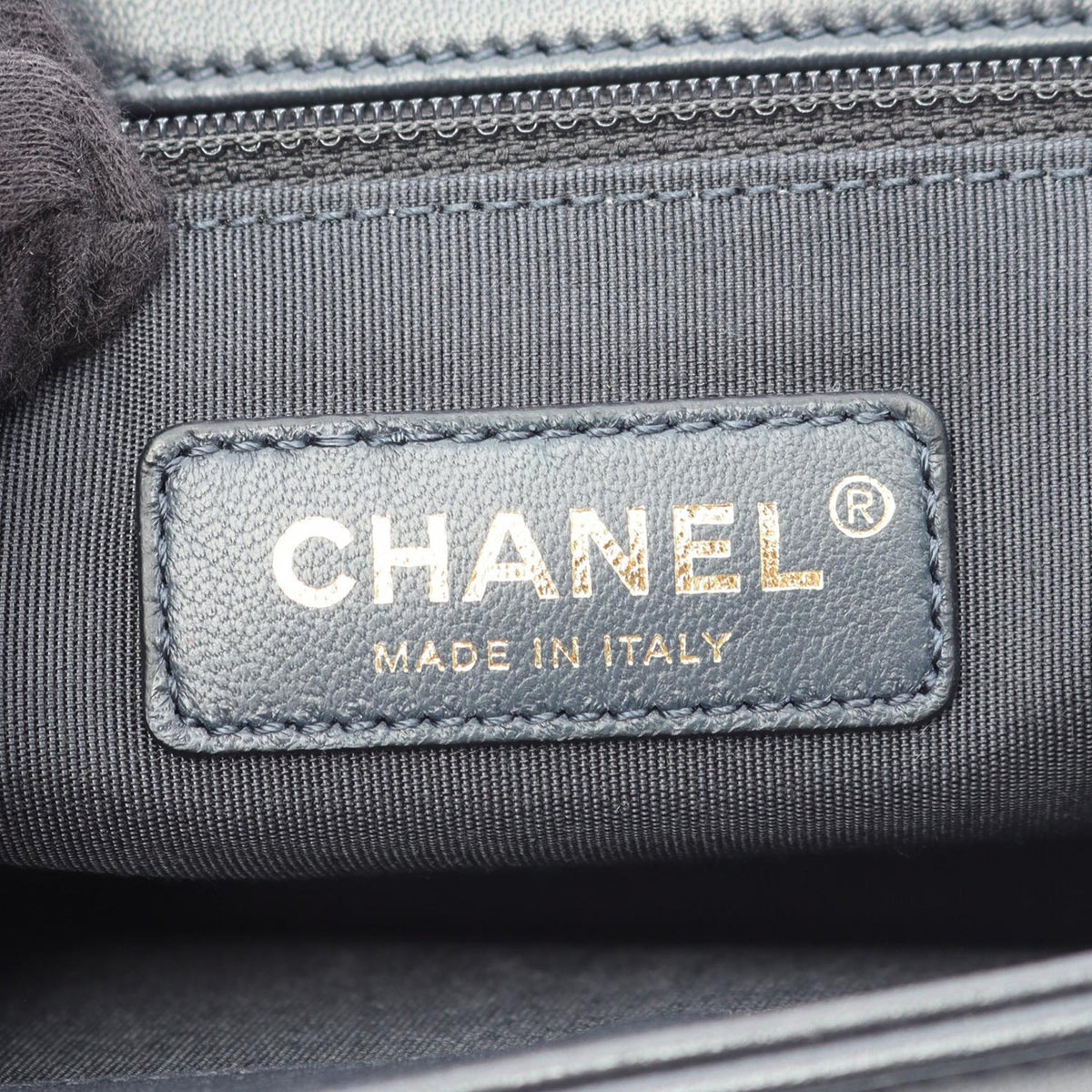 Chanel Chevron Sheepskin Stitched Chain Top Handle Flap