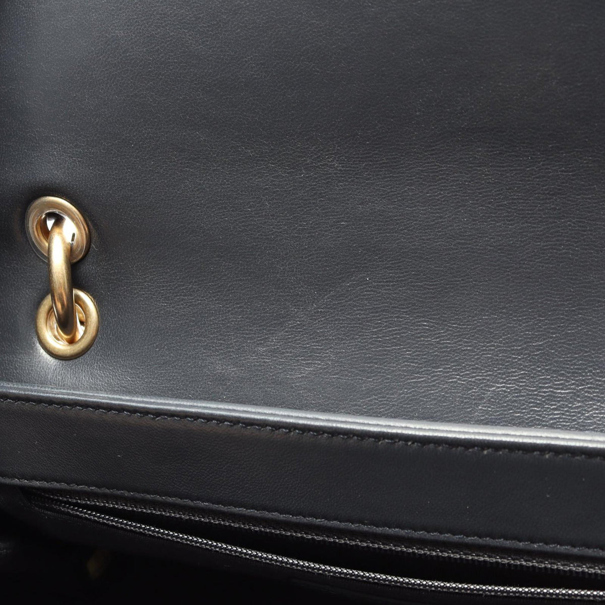 Chanel Chevron Sheepskin Stitched Chain Top Handle Flap