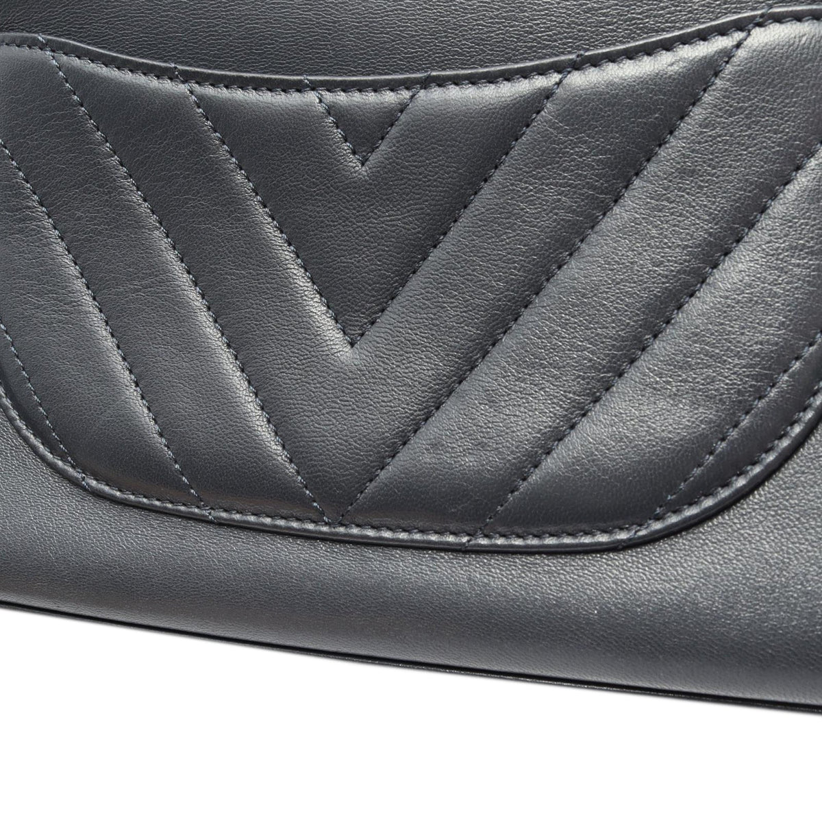 Chanel Chevron Sheepskin Stitched Chain Top Handle Flap
