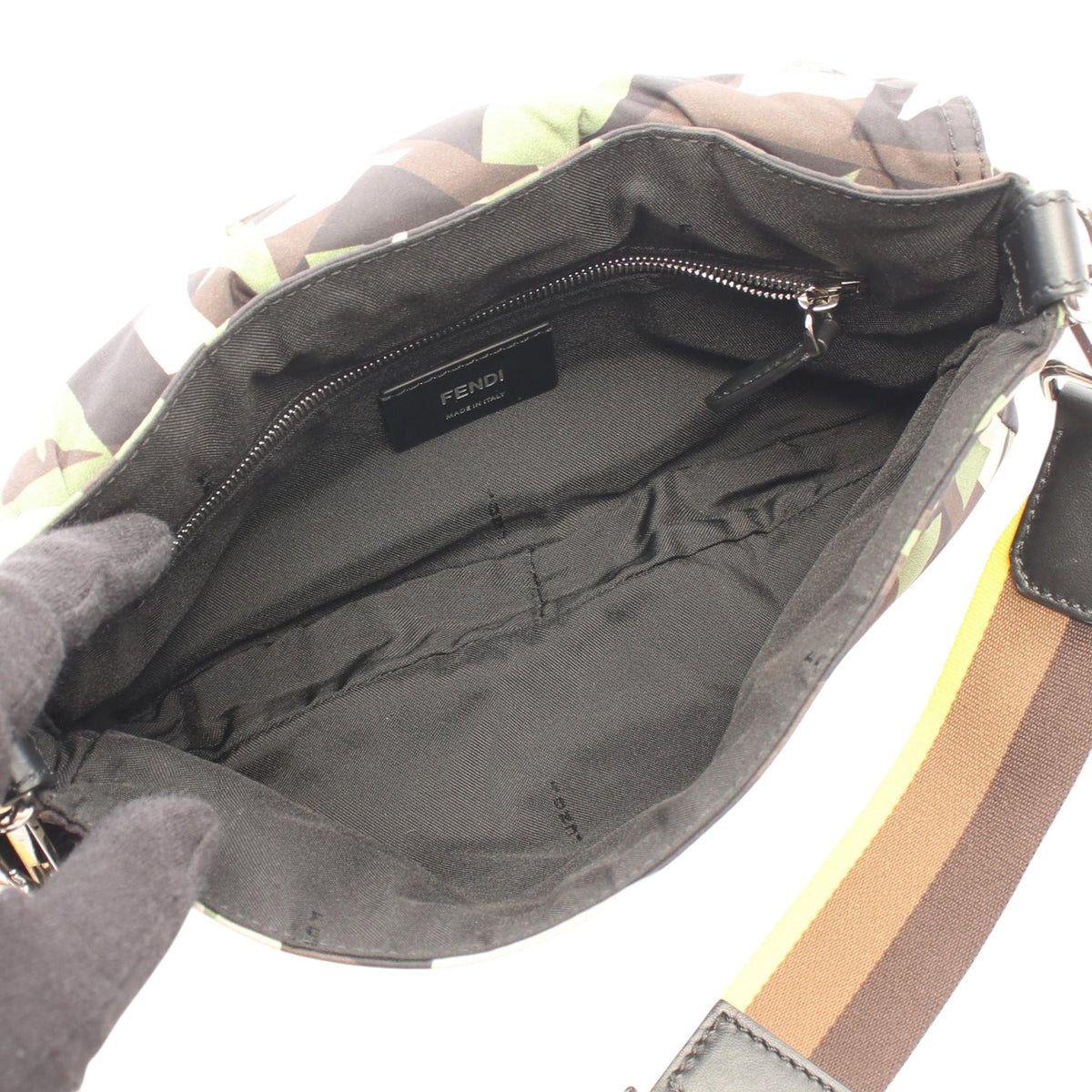 Fendi Nylon Camouflage Convertible Baguette