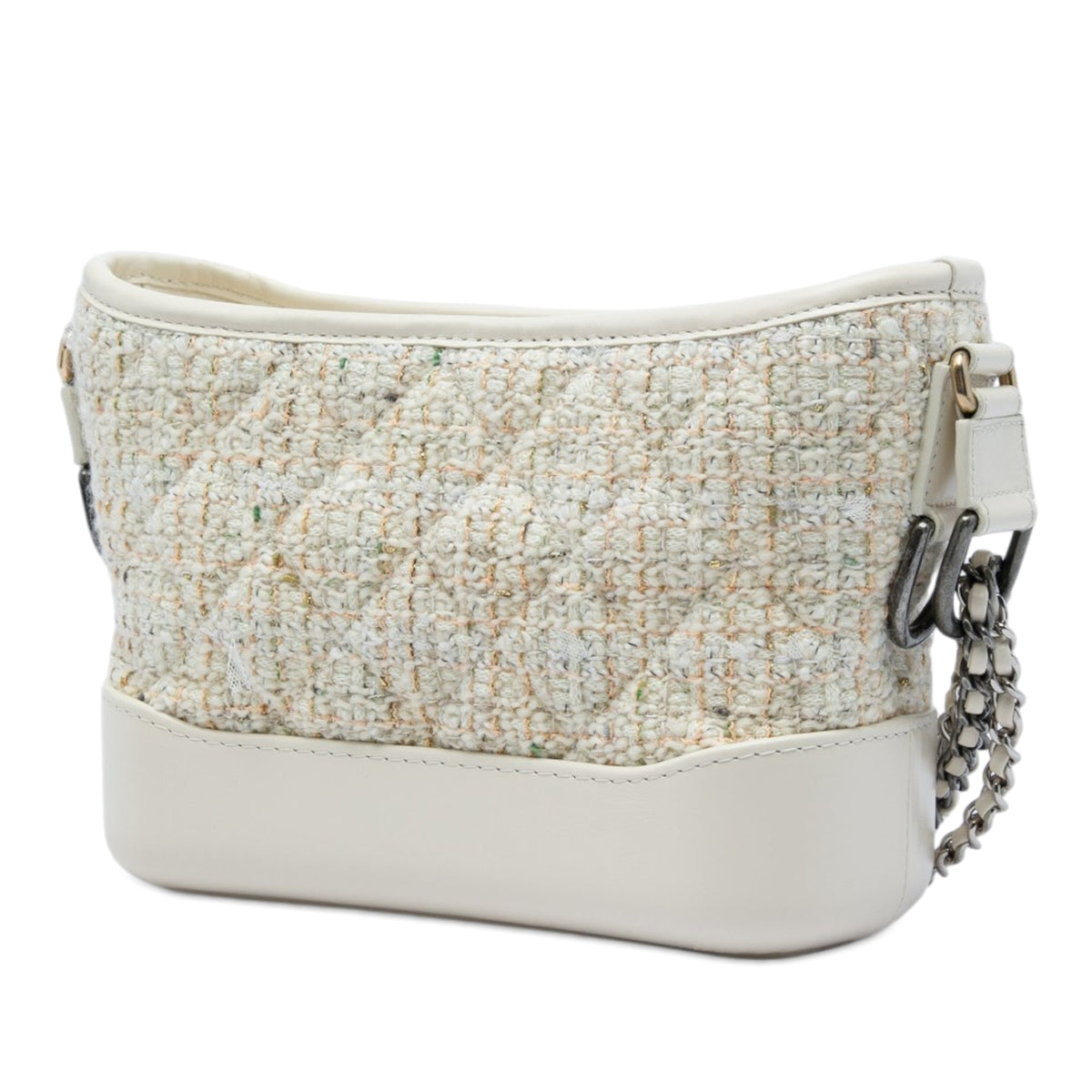 Chanel Small Tweed and Calfskin Gabrielle Crossbody — Brown