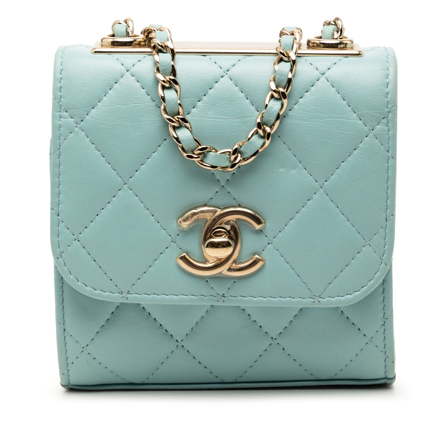 Chanel Mini Quilted Lambskin Trendy CC Clutch With Chain