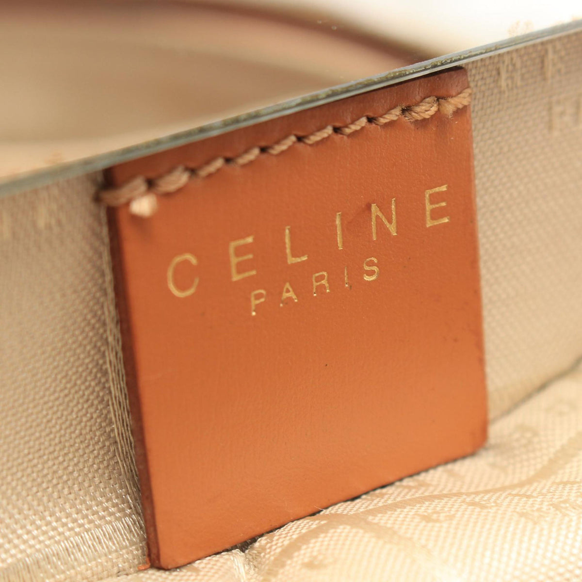 Celine Leather Vanity Bag — Brown