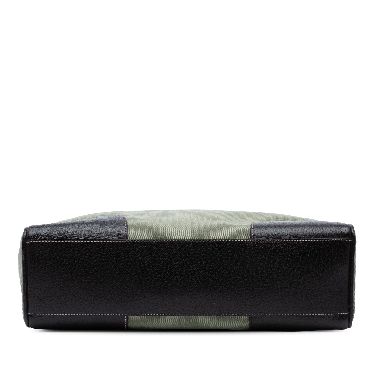 Prada Cinghiale Trimmed Canvas Canapa Tote