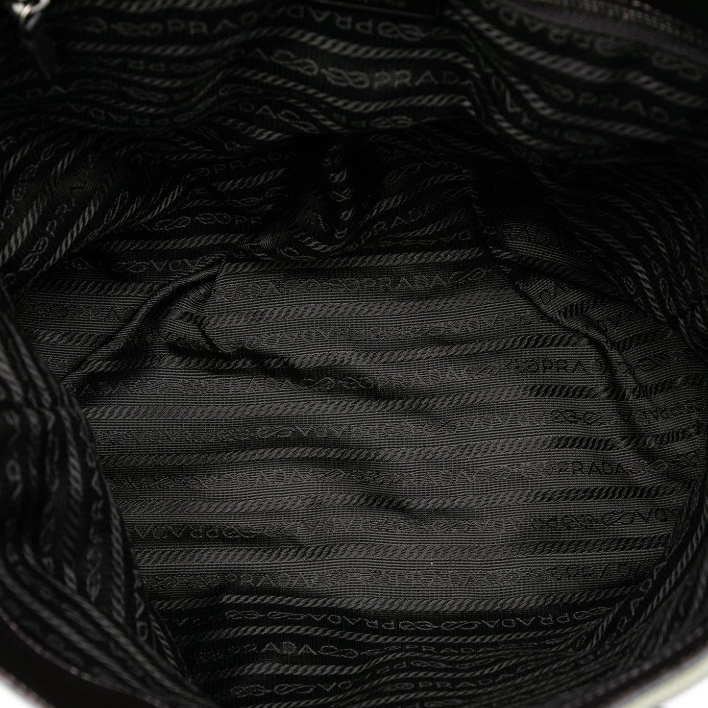 Prada Cinghiale Trimmed Canvas Canapa Tote