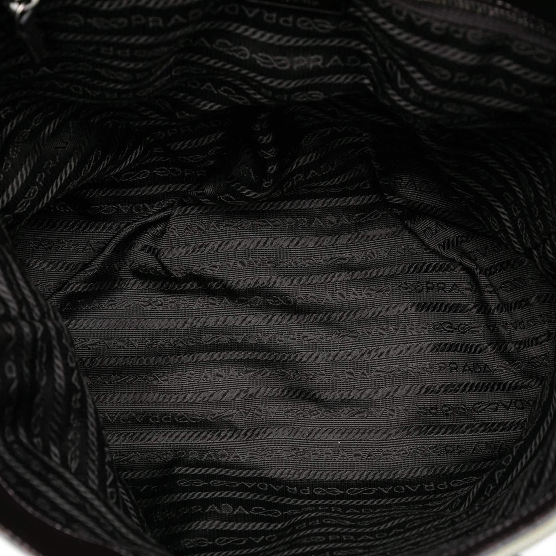 Prada Cinghiale Trimmed Canvas Canapa Tote