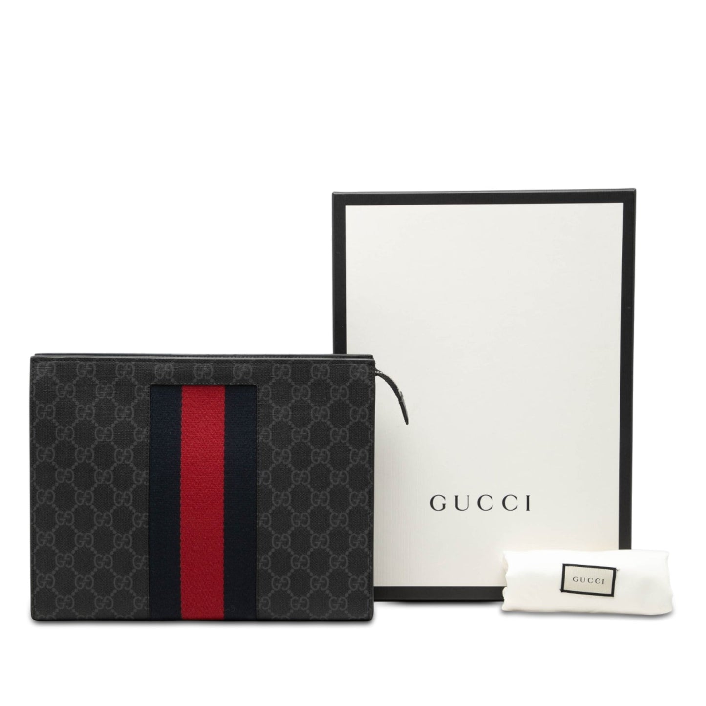 Gucci GG Supreme Web Clutch