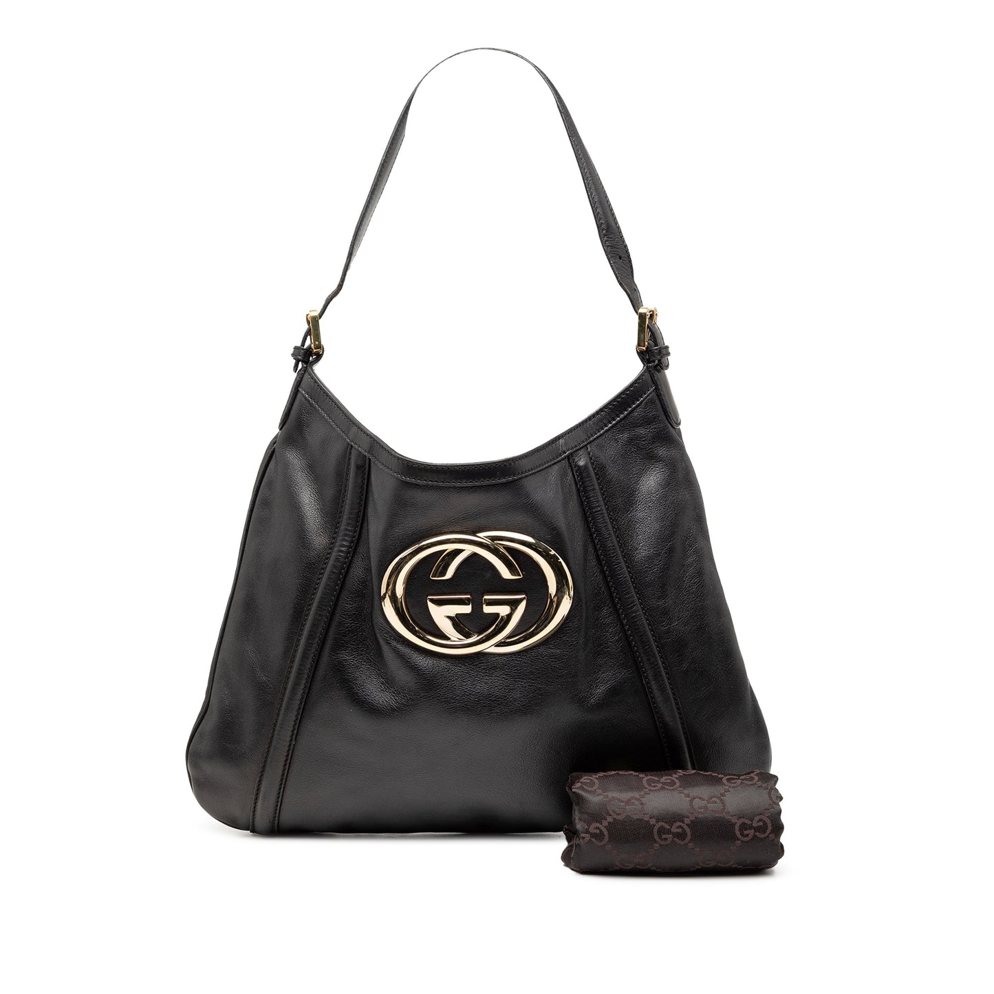 Gucci Calfskin Interlocking G Britt Shoulder Bag