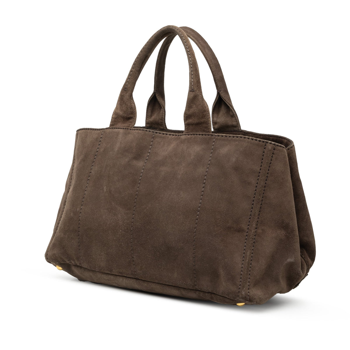 Prada Large Suede Canapa Logo Tote