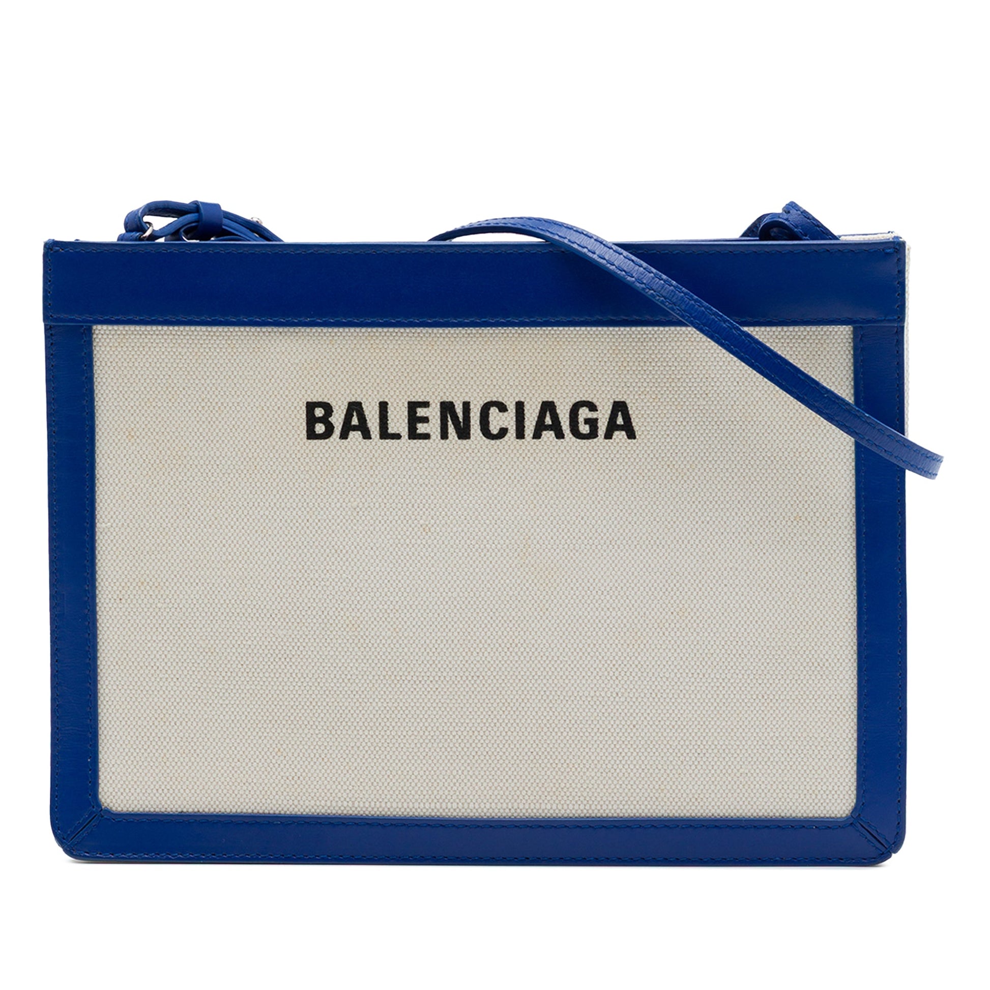 Balenciaga Canvas Navy Pochette Crossbody