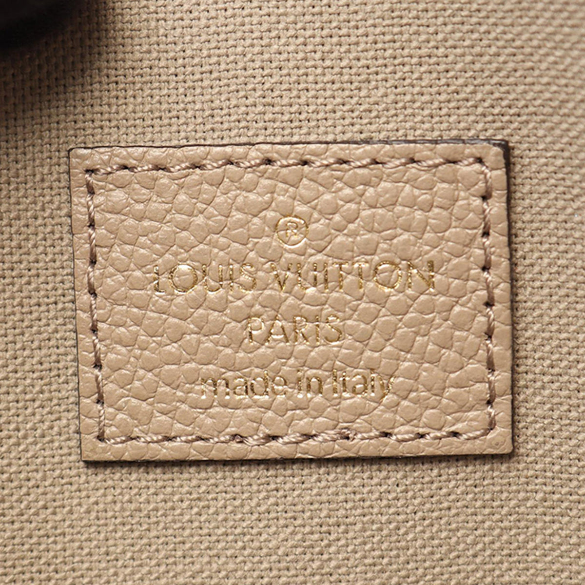 Louis Vuitton Bicolor Monogram Empreinte Pochette Felicie — Beige