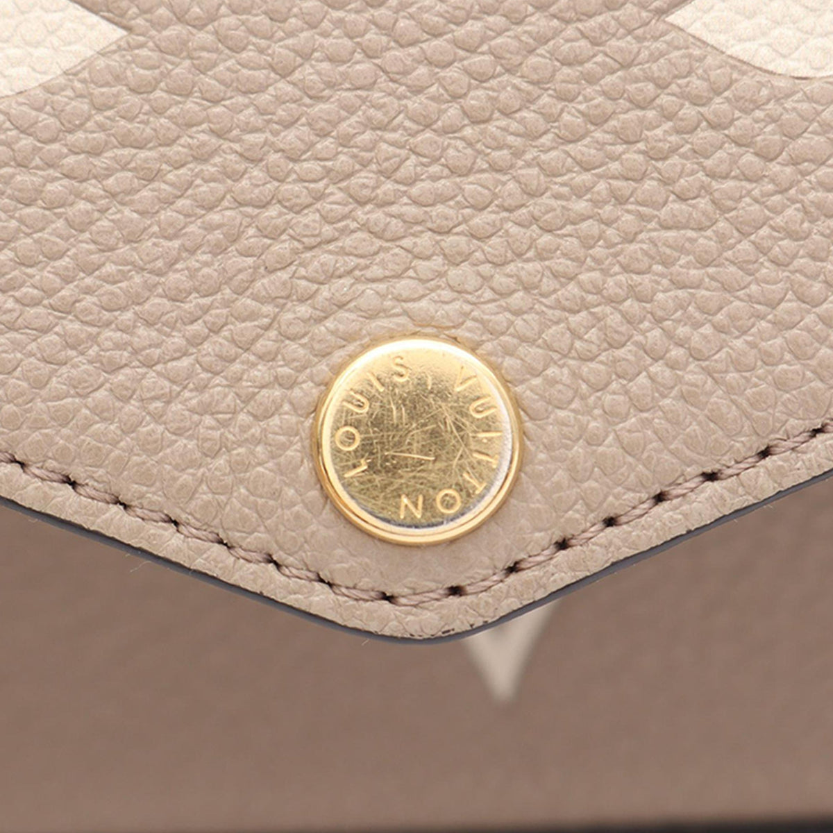 Louis Vuitton Bicolor Monogram Empreinte Pochette Felicie — Beige