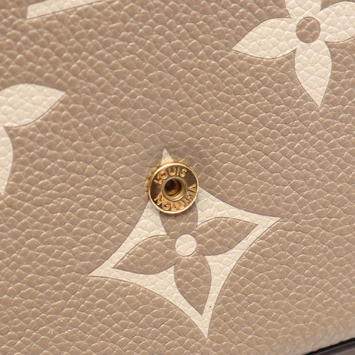 Louis Vuitton Bicolor Monogram Empreinte Pochette Felicie — Beige
