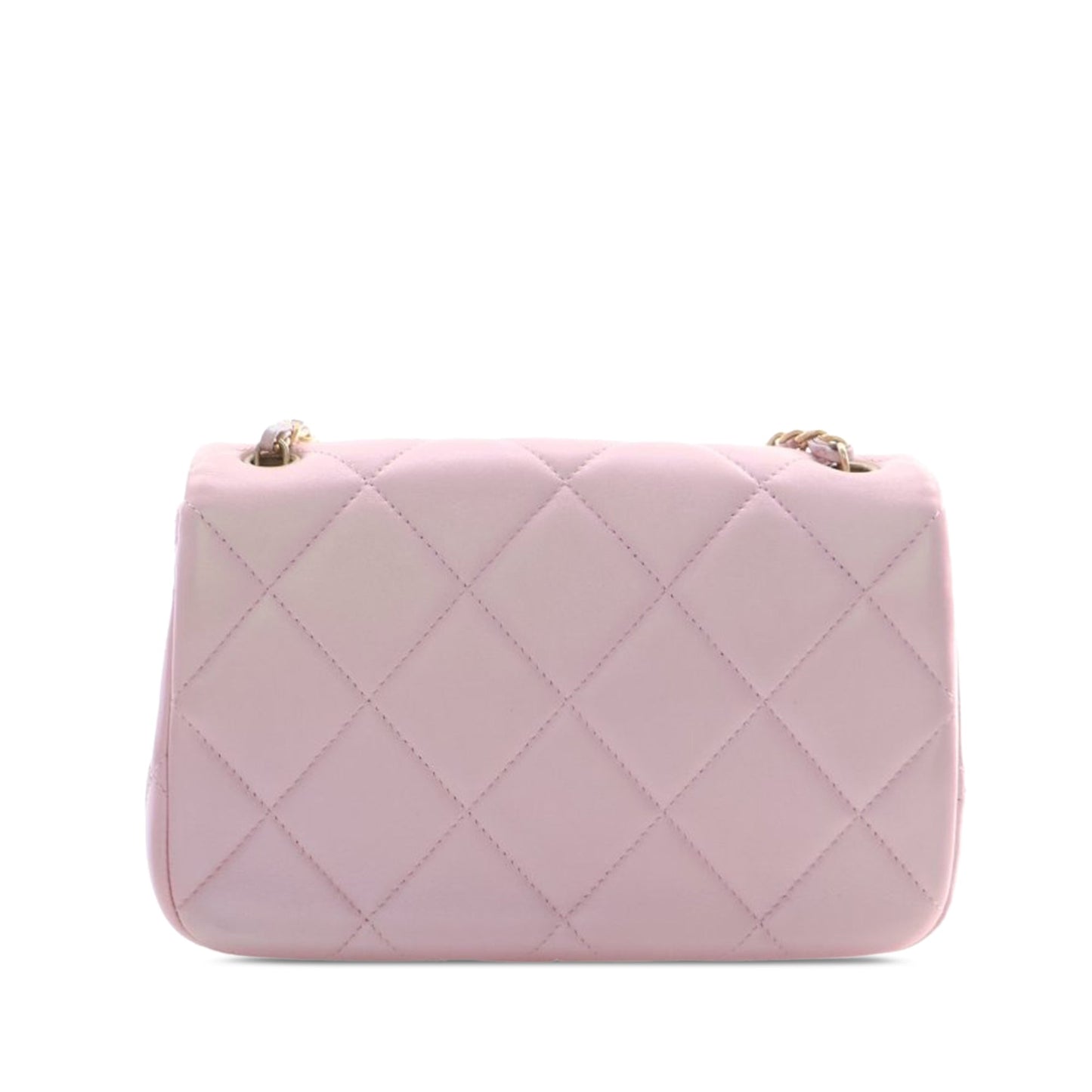 Chanel Mini Quilted  Iridescent Lambskin Pearly Flap