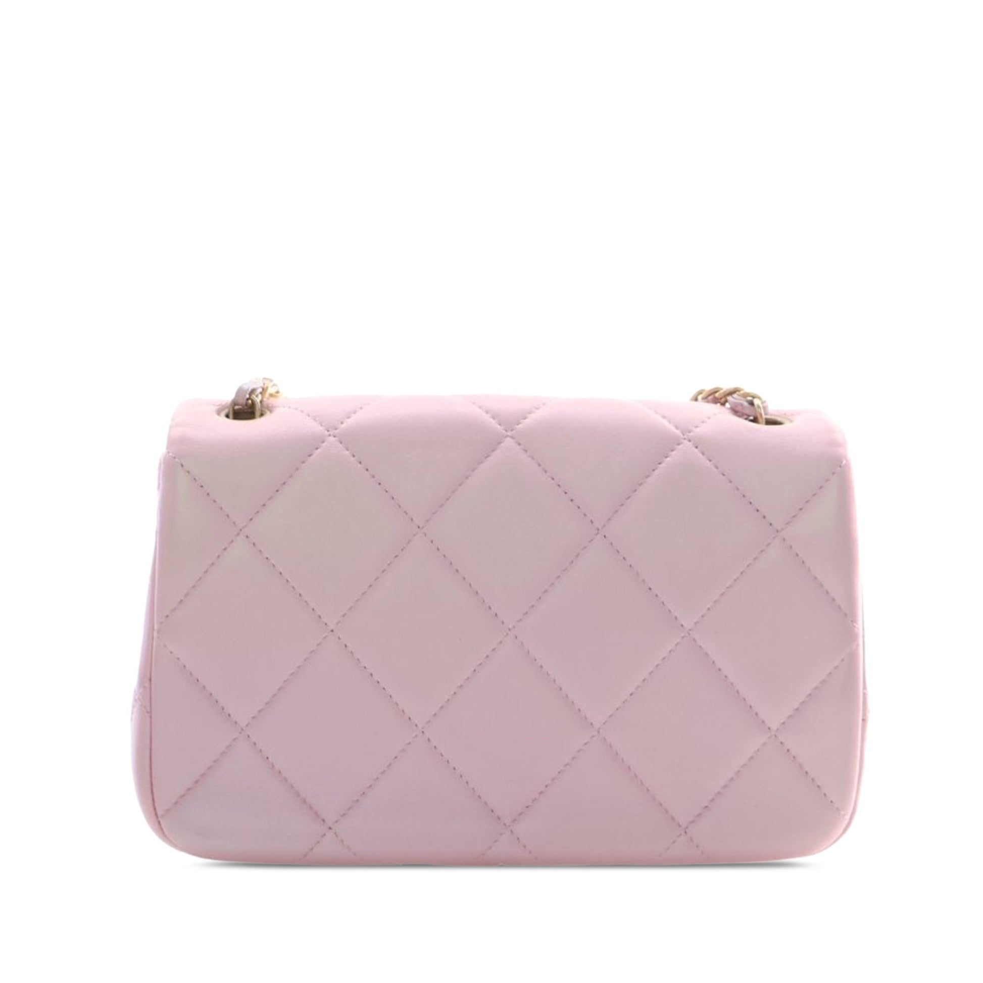 Chanel Mini Quilted  Iridescent Lambskin Pearly Flap