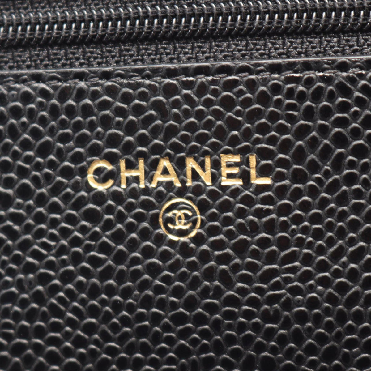 Chanel CC Quilted Caviar Wallet on Chain