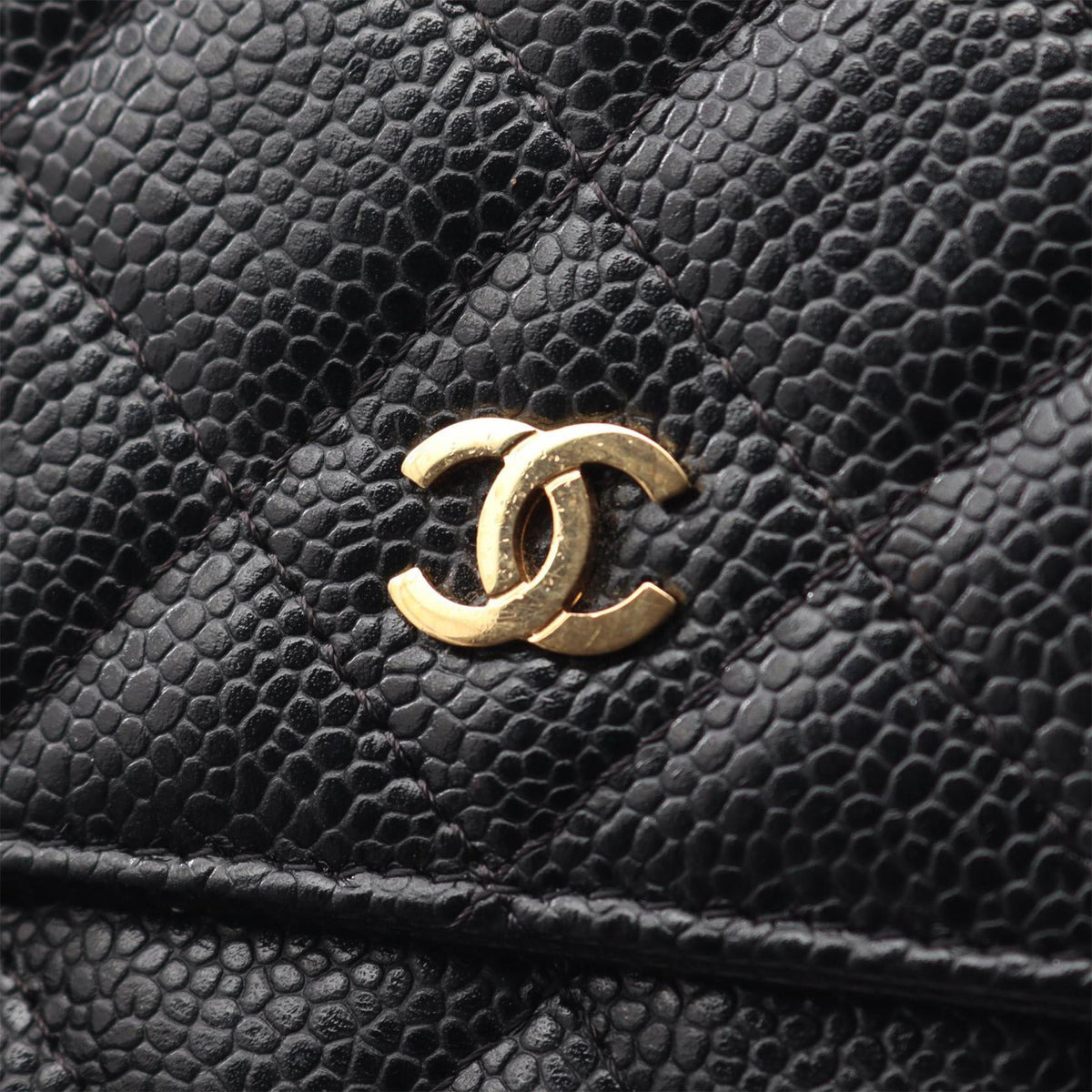 Chanel CC Quilted Caviar Wallet on Chain
