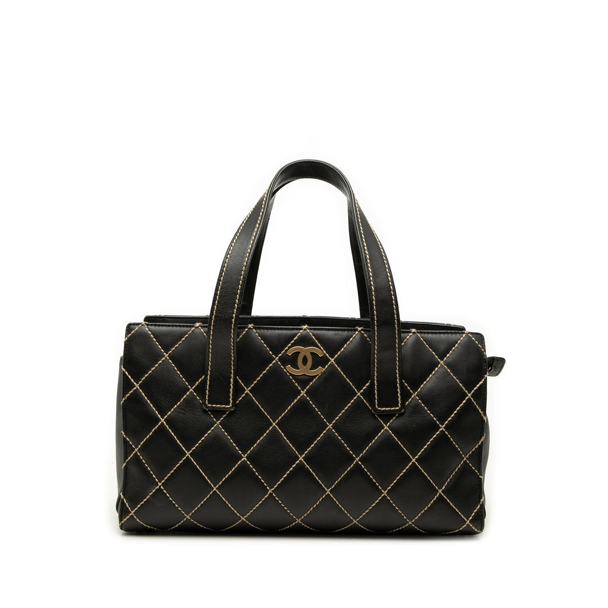 Chanel Medium CC Quilted Calfskin Wild Stitch Tote