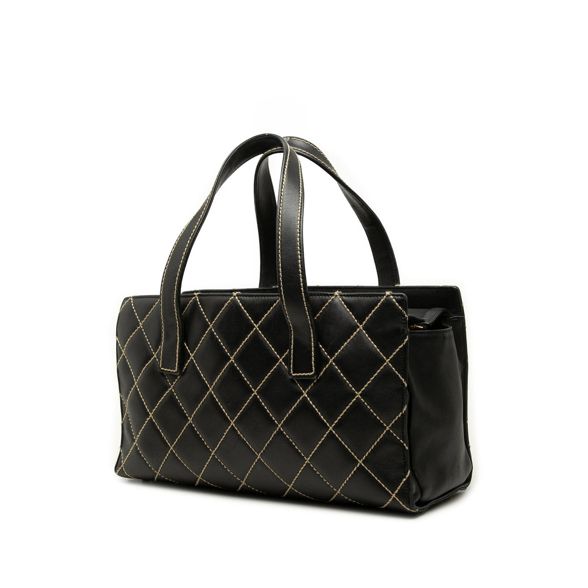 Chanel Medium CC Quilted Calfskin Wild Stitch Tote