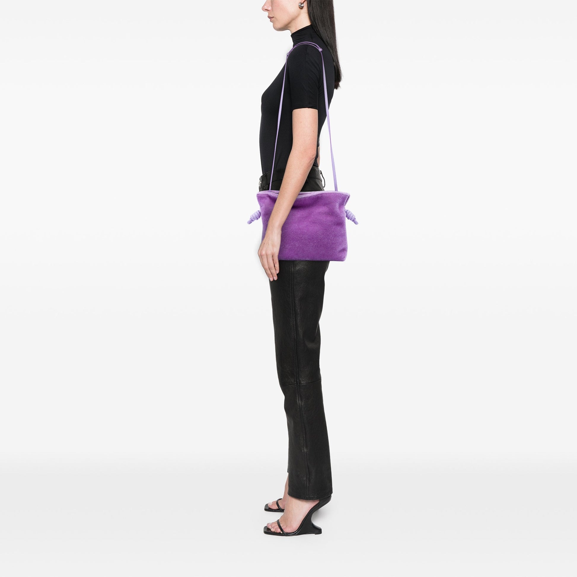LOEWE Medium Mohair Flamenco Knot Clutch
