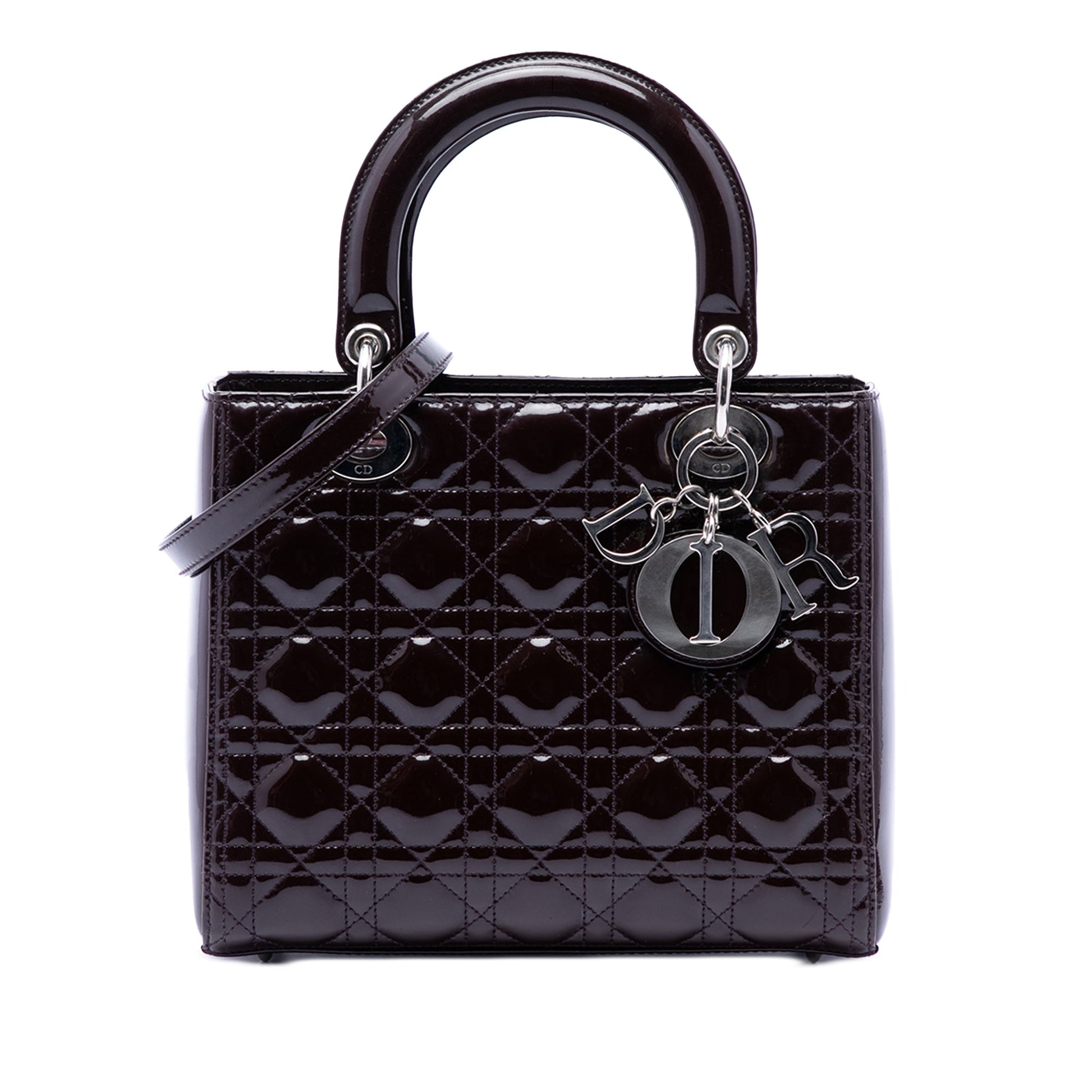 Dior Medium Patent Cannage Lady Dior