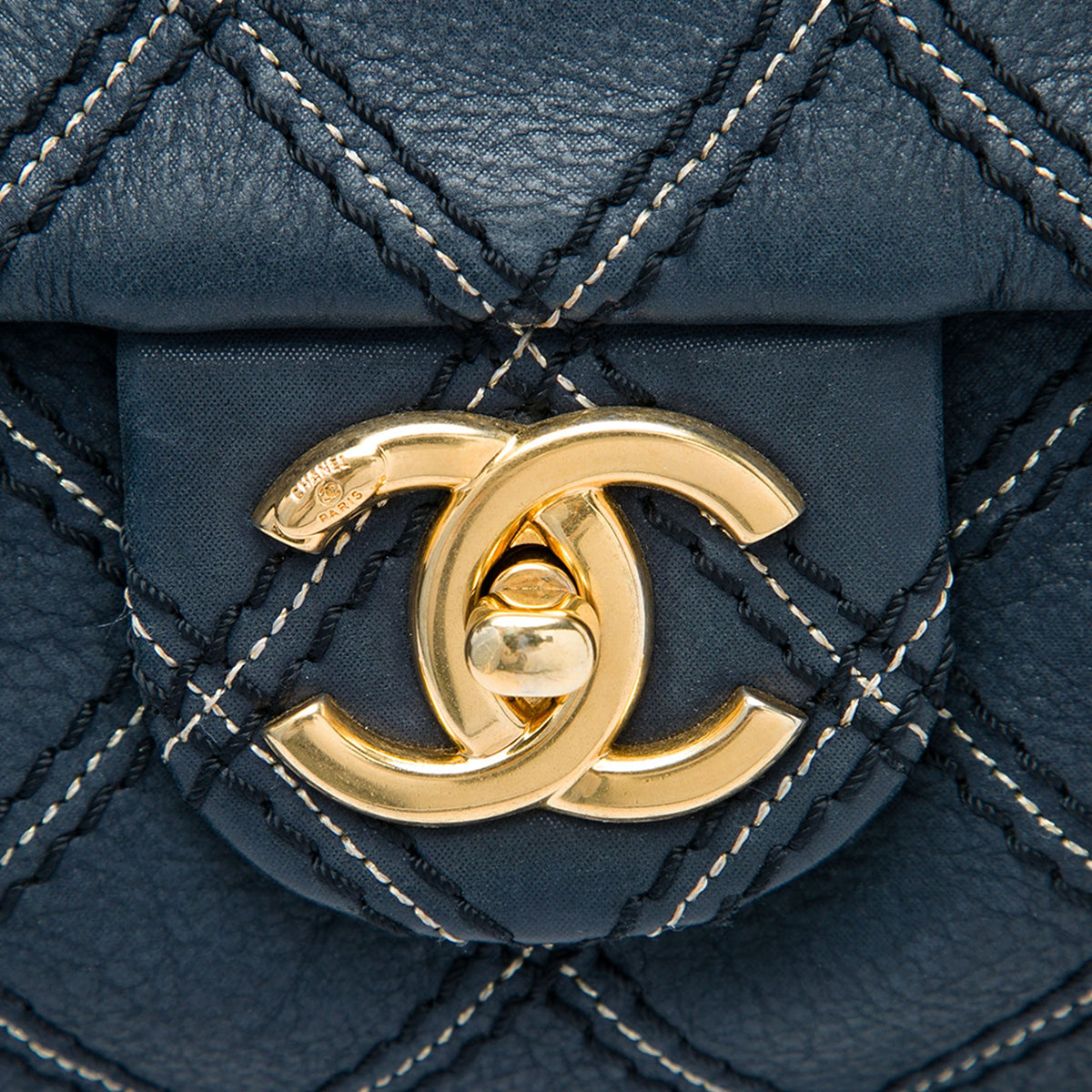 Chanel Jumbo Quilted Calfskin Triple Stitched Flap