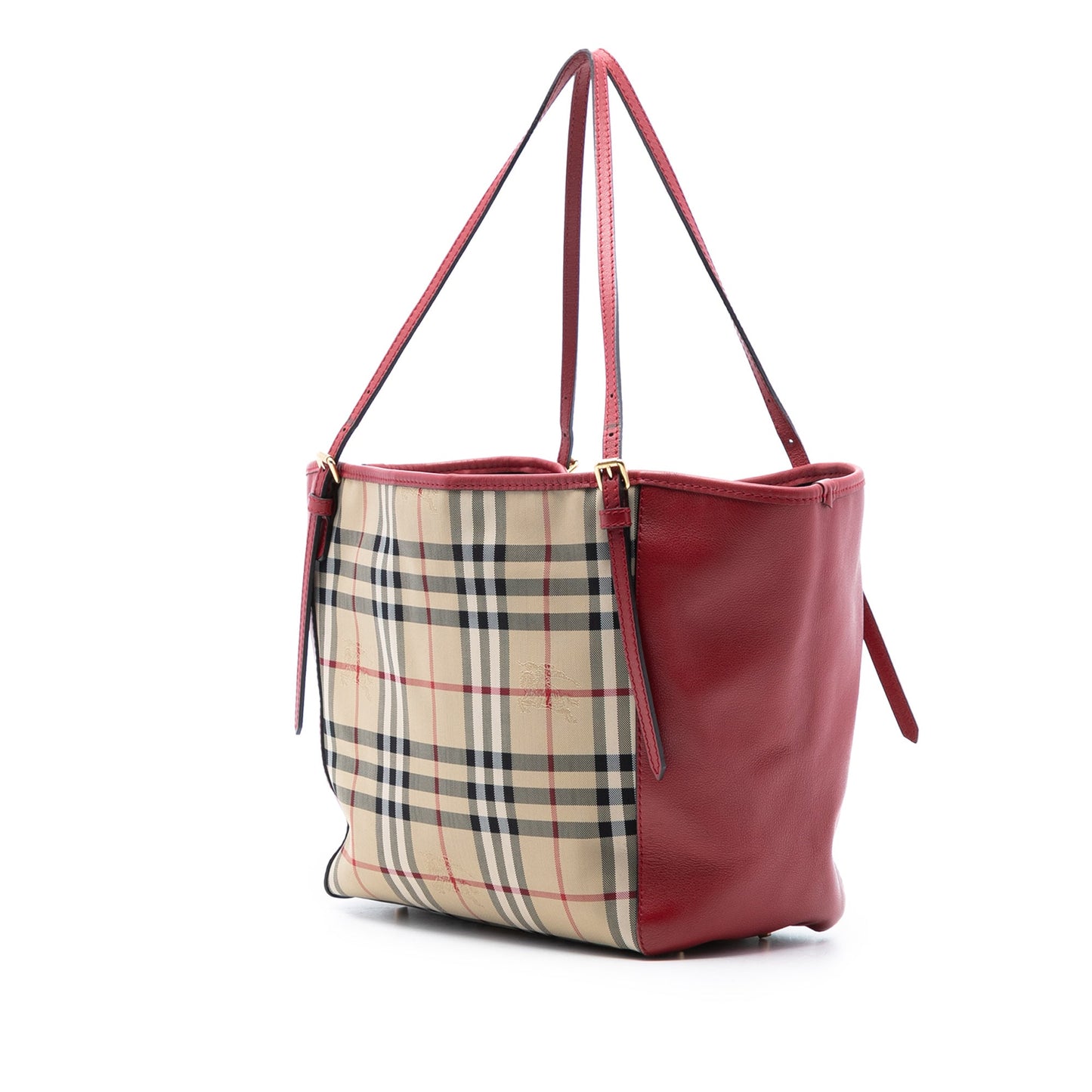 Burberry Small Haymarket Check Canvas and Leather Canterbury Tote