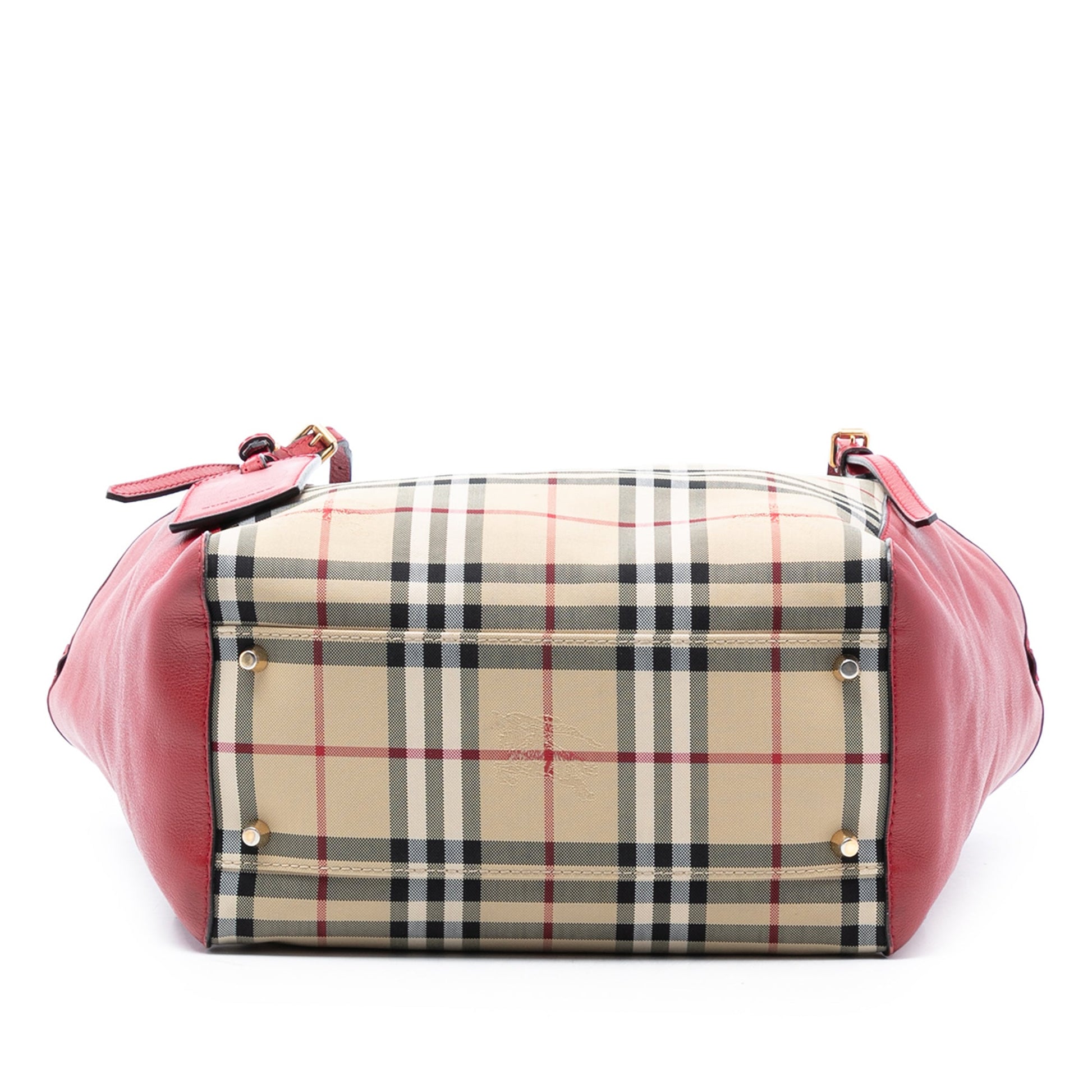Burberry Small Haymarket Check Canvas and Leather Canterbury Tote
