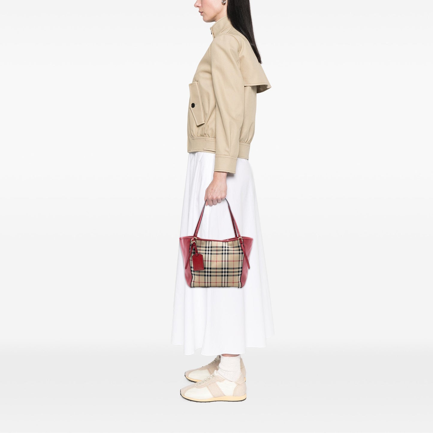 Burberry Small Haymarket Check Canvas and Leather Canterbury Tote