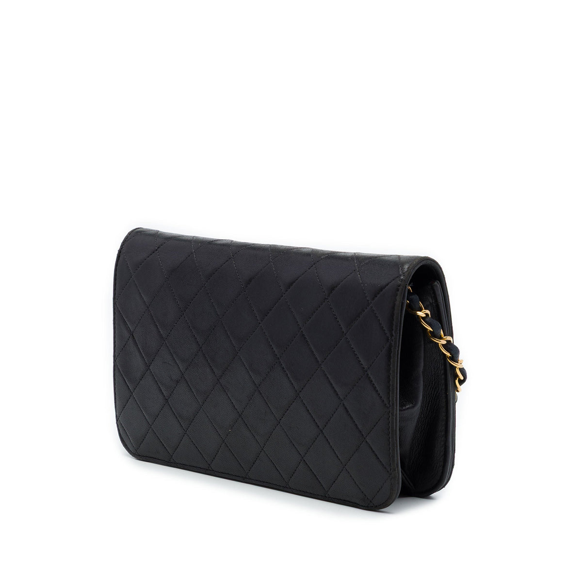 Chanel Medium CC Quilted Lambskin Full Flap — Black