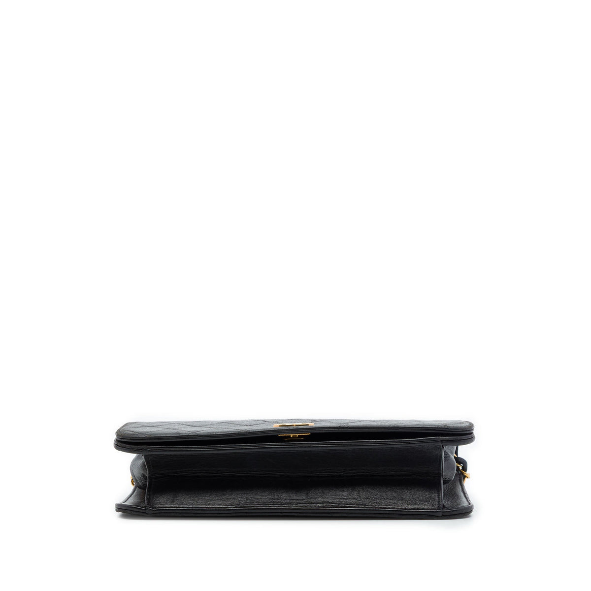 Chanel Medium CC Quilted Lambskin Full Flap — Black