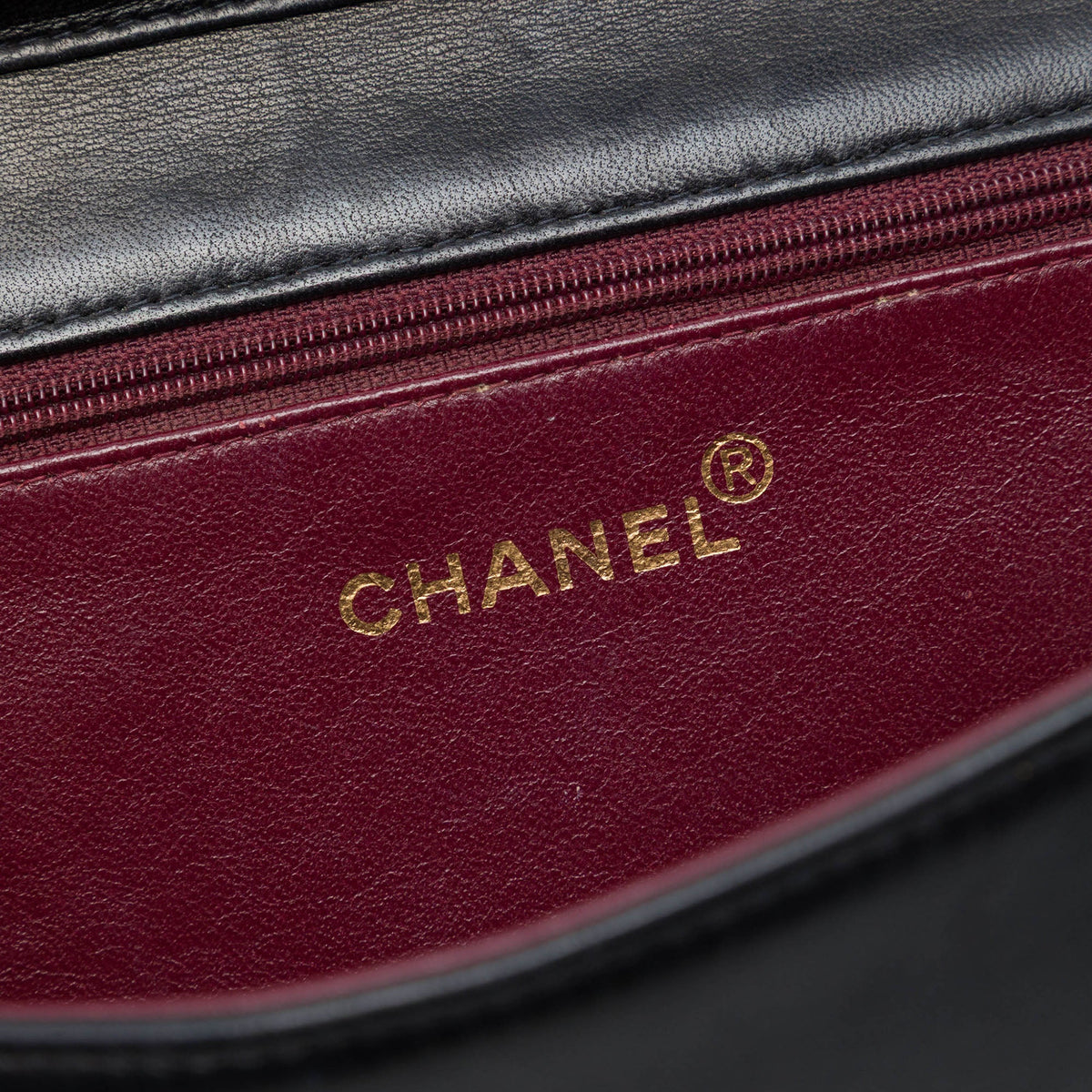 Chanel Medium CC Quilted Lambskin Full Flap — Black