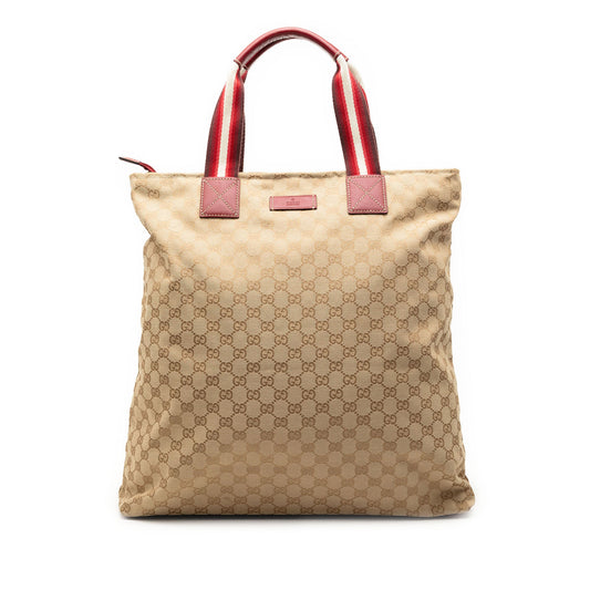 Gucci GG Canvas Web Vertical Tote