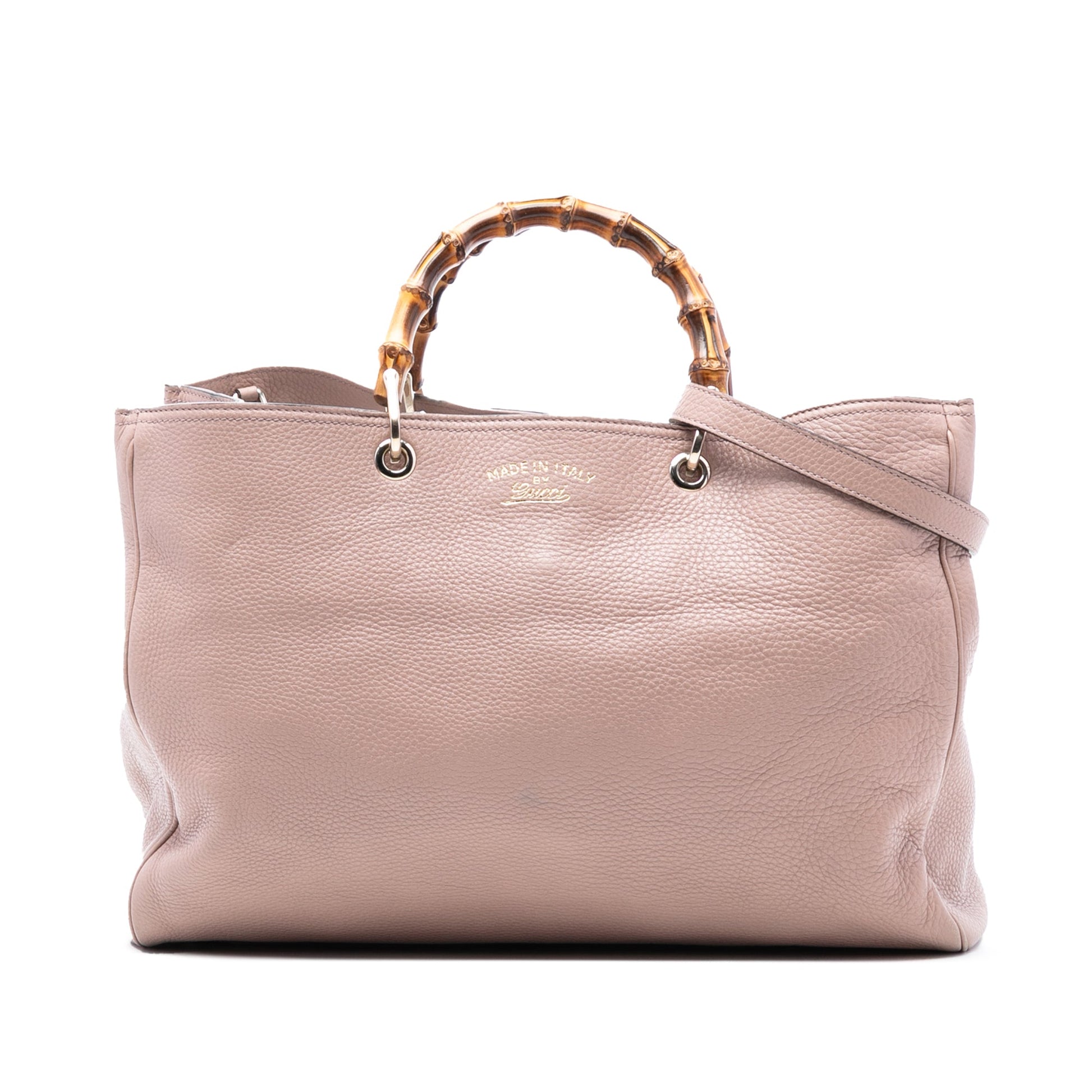 Gucci Large Calfskin Bamboo Shopper Satchel