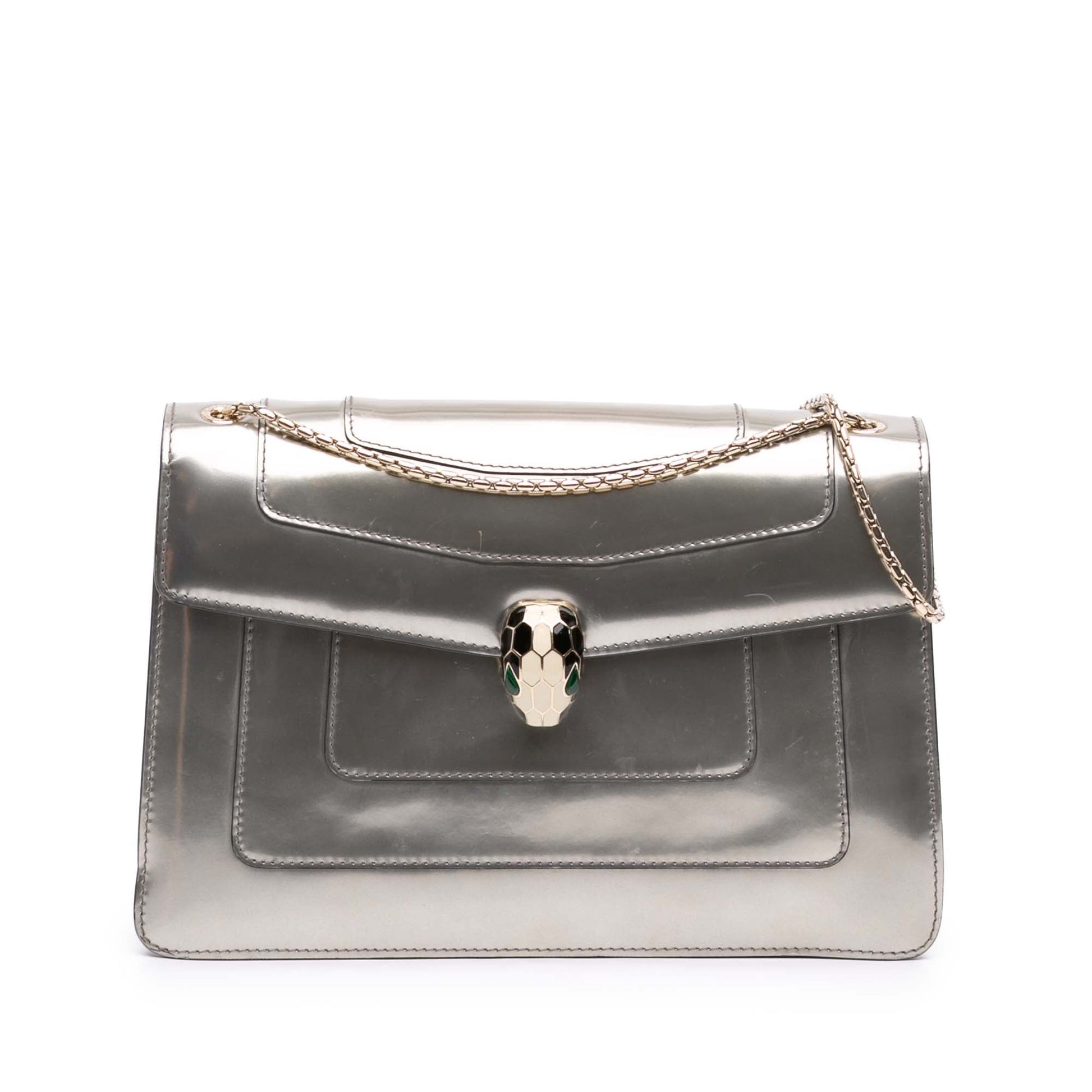 Bvlgari Medium Patent Serpenti Forever Shoulder Bag