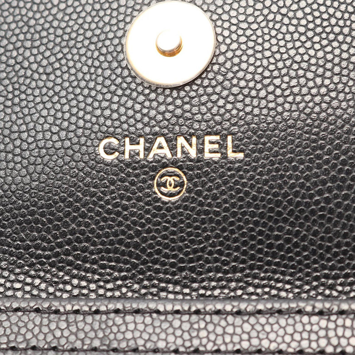 Chanel Quilted Caviar Twist Your Buttons Coin Purse With Chain