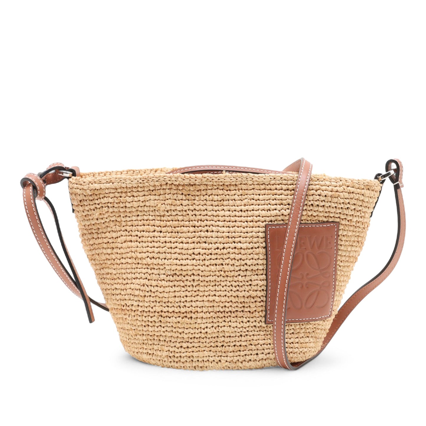 LOEWE Paulas Ibiza Anagram Raffia Pochette Crossbody