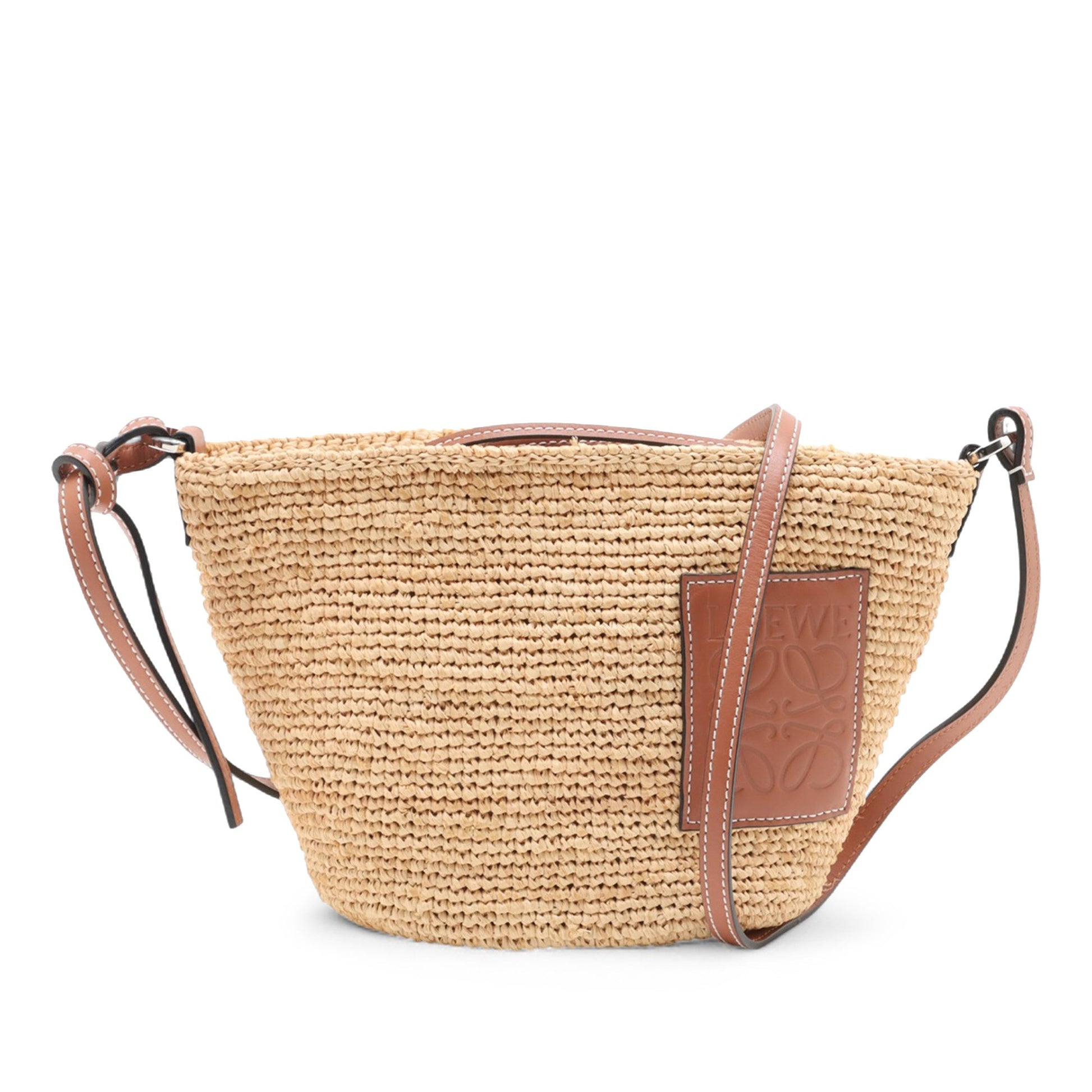 LOEWE Paulas Ibiza Anagram Raffia Pochette Crossbody